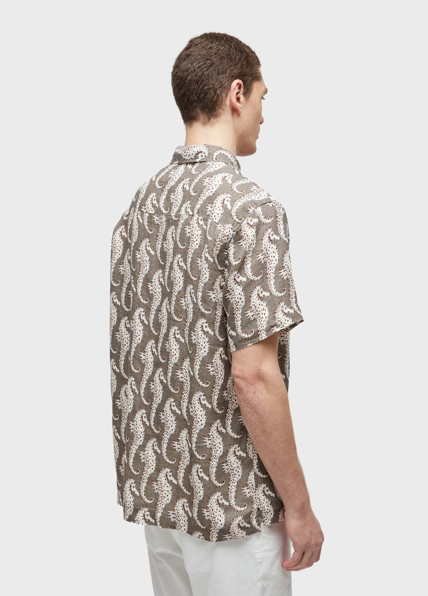 CAMISA LINEN SEAHORSE GREEN MC