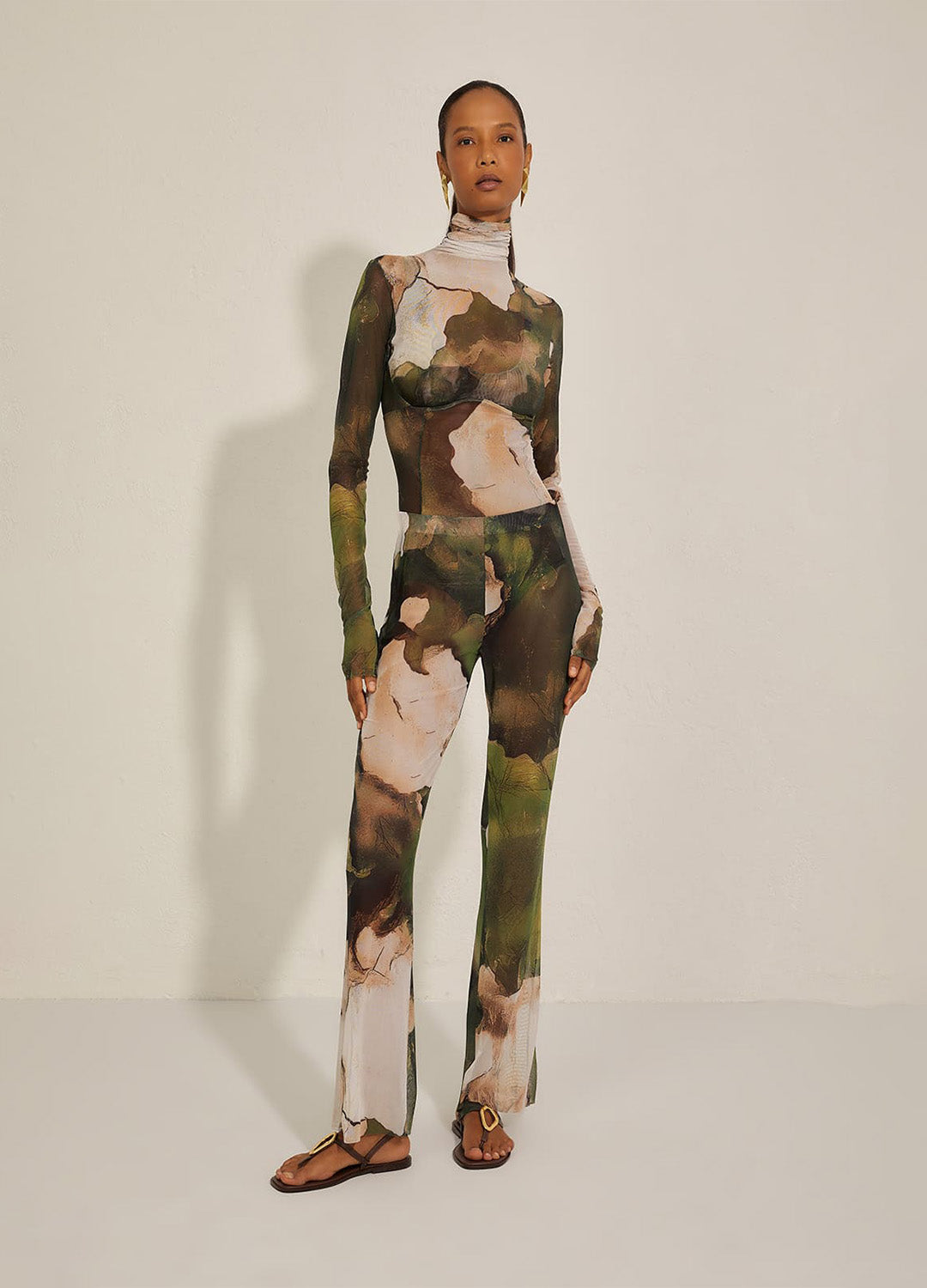 BODY TULE LONG JOHN CAMOUFLAGE