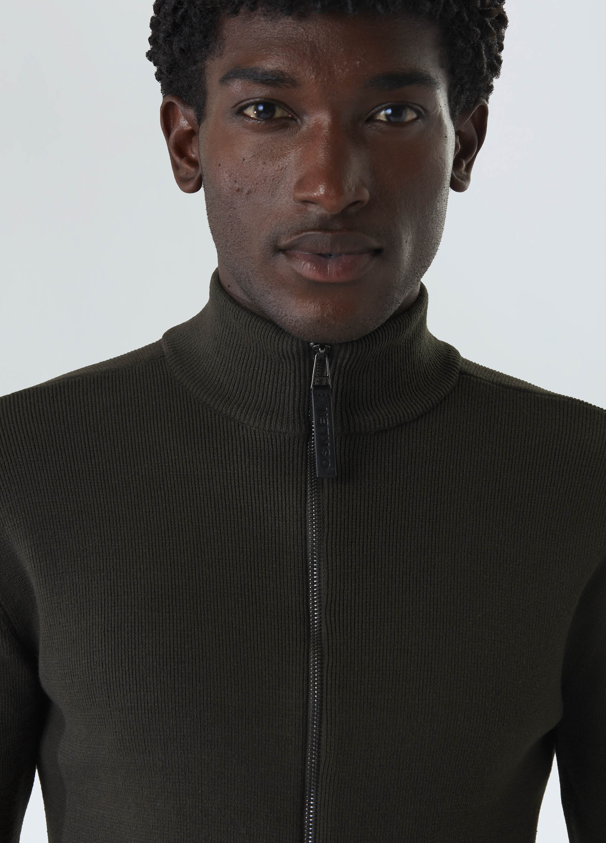 SWEATER TRICOT ZIPPED COTTON