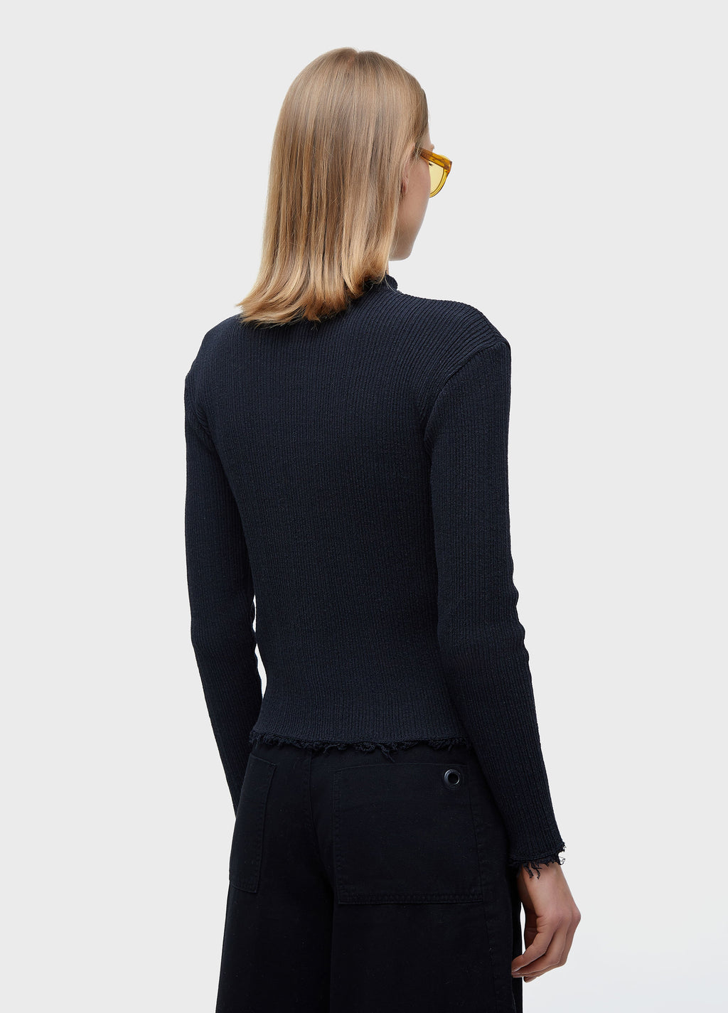 BLUSA ML TRICOT FRAYED