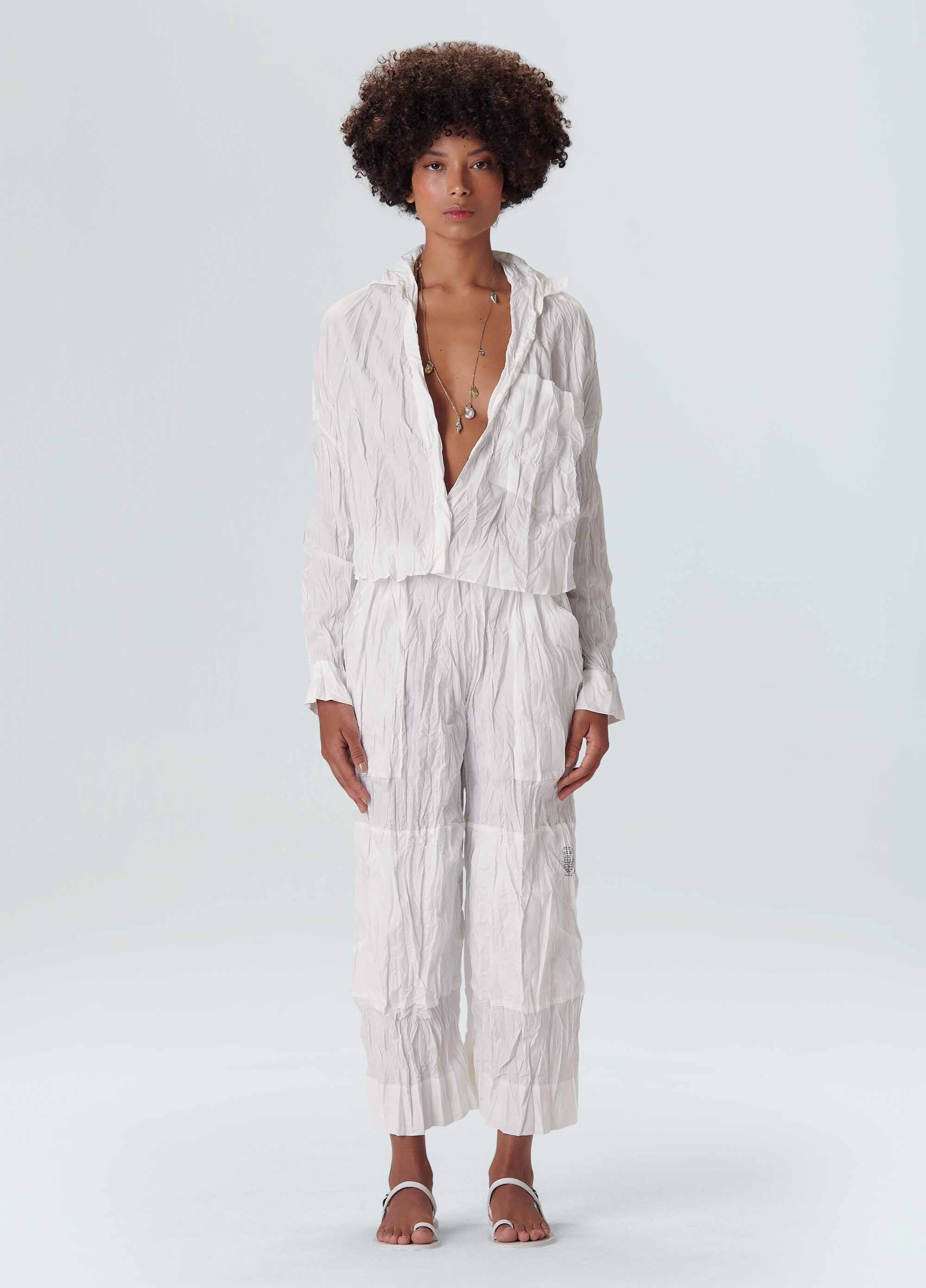 CALÇA TRICOLINE WRINKLED