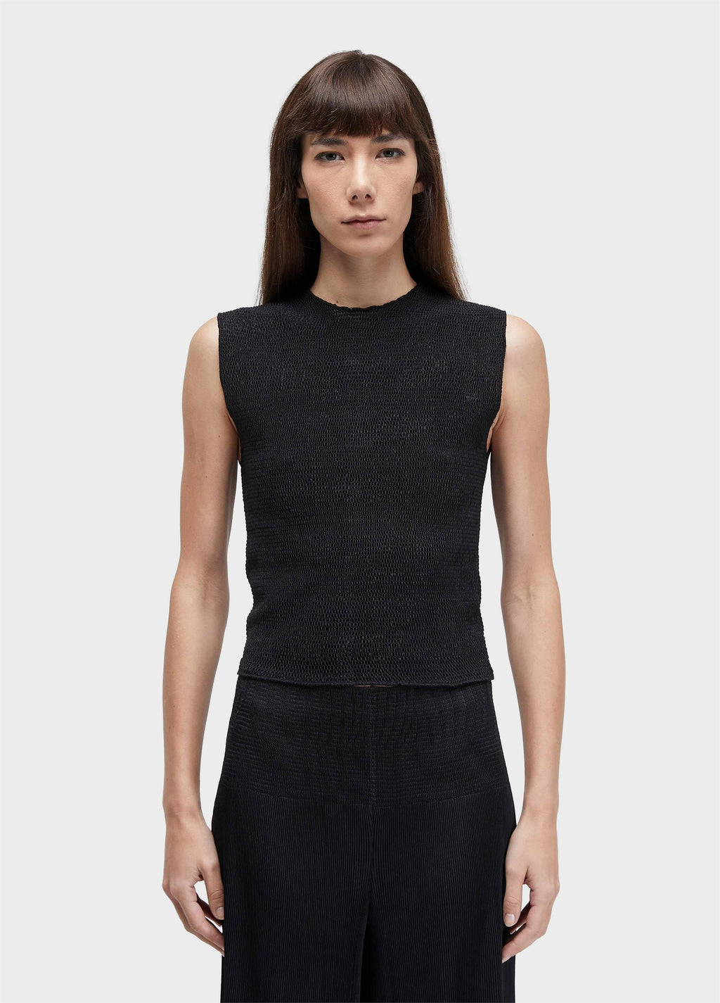 BLUSA SLEEVESLESS LASTEX PLISSE