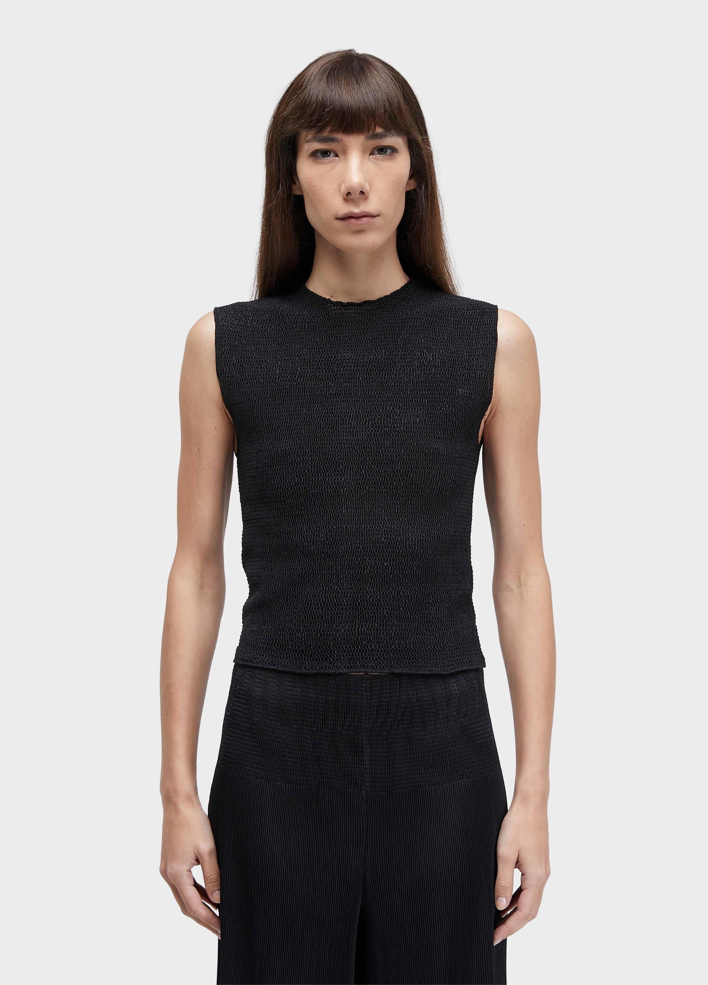 BLUSA SLEEVESLESS LASTEX PLISSE