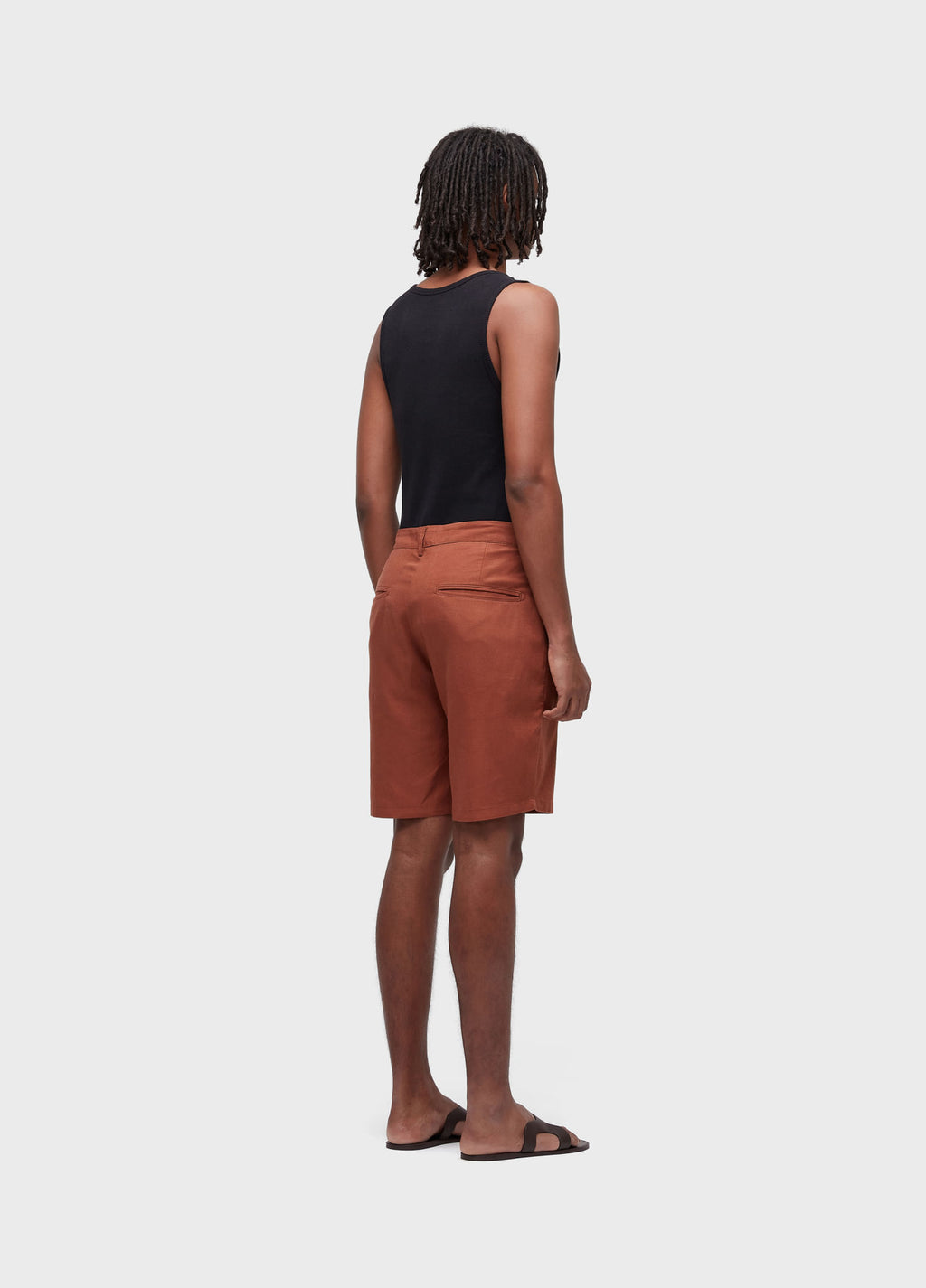 BERMUDA ALFAIATARIA BASIC LINEN MARROM