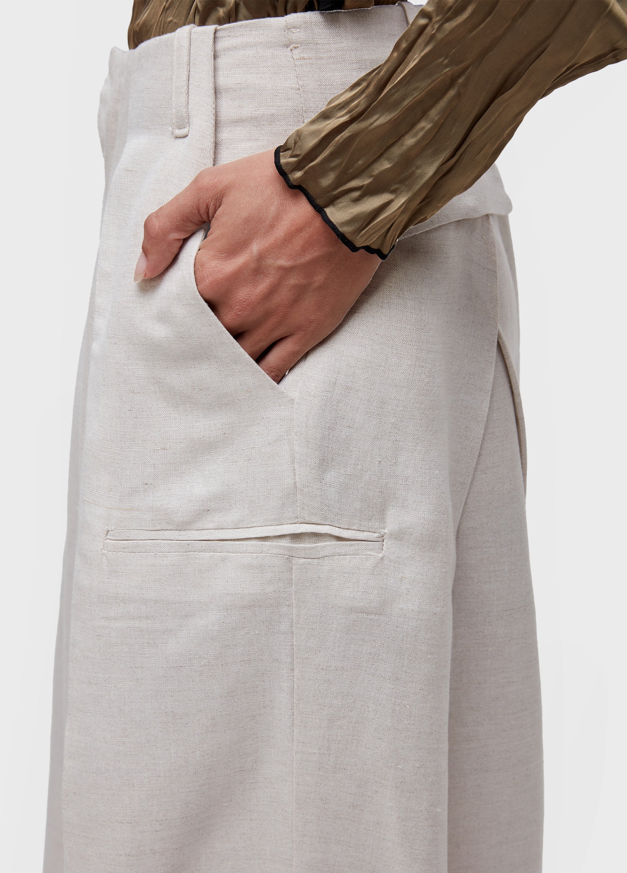 CALÇA LINEN PREGAS