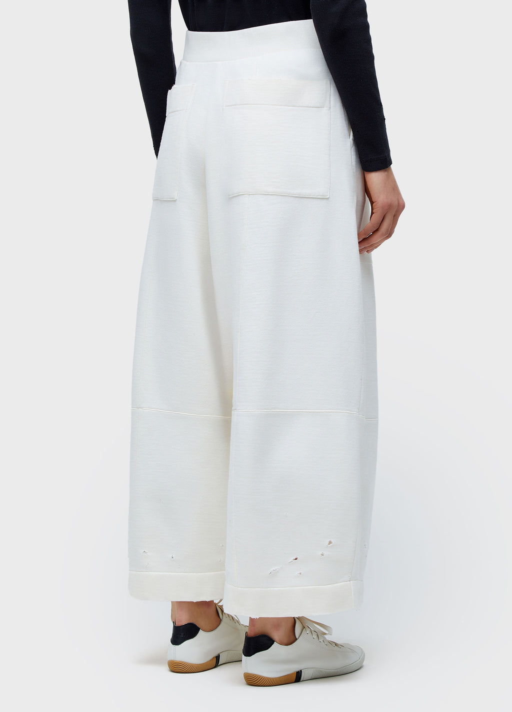 CALCA FEM FRAYED OFF-WHITE