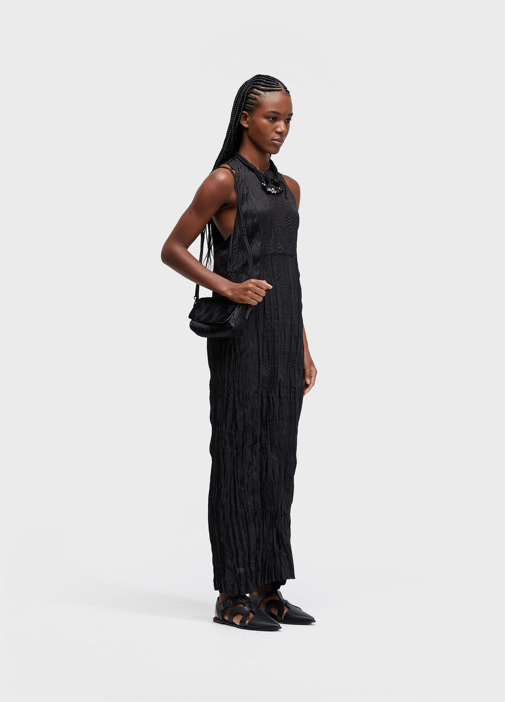 VESTIDO NADADOR WRINKLE TRICOLINE