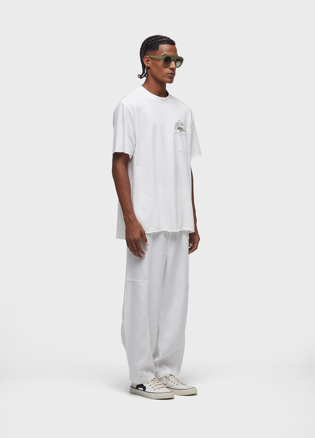 T-SHIRT POCKET TRACE WOMEN MC OFF-WHITE