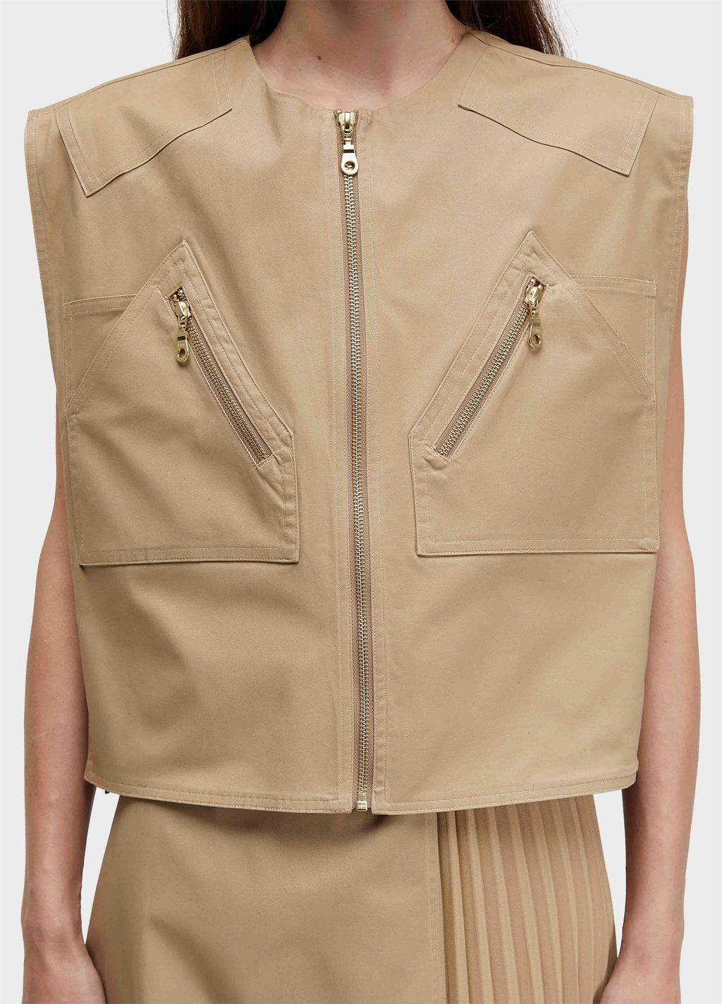 COLETE DUO PLISSADO COTTON