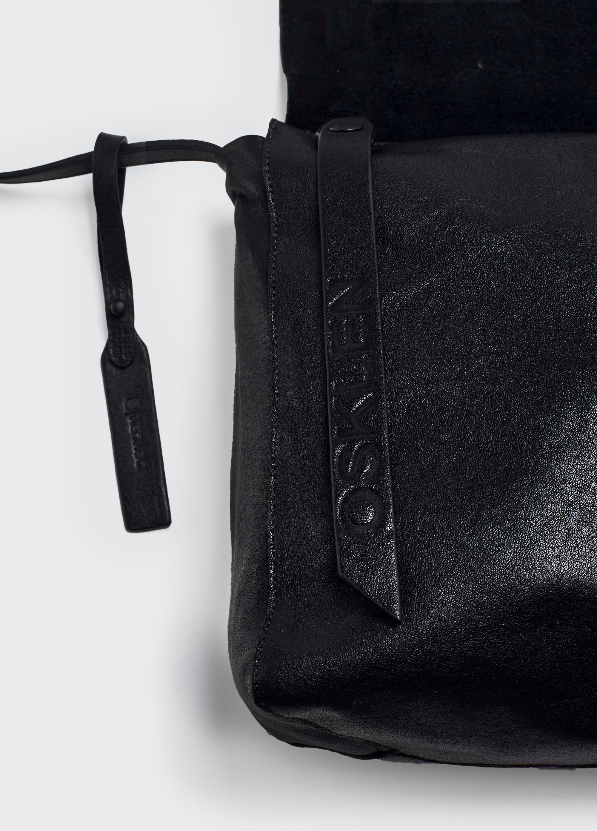 LARGE LEATHER CROSSBODY E-BASICS BAG