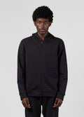 CASACO DOUBLE STRIPPED HOOD ZIPPER PRETO/OCRE