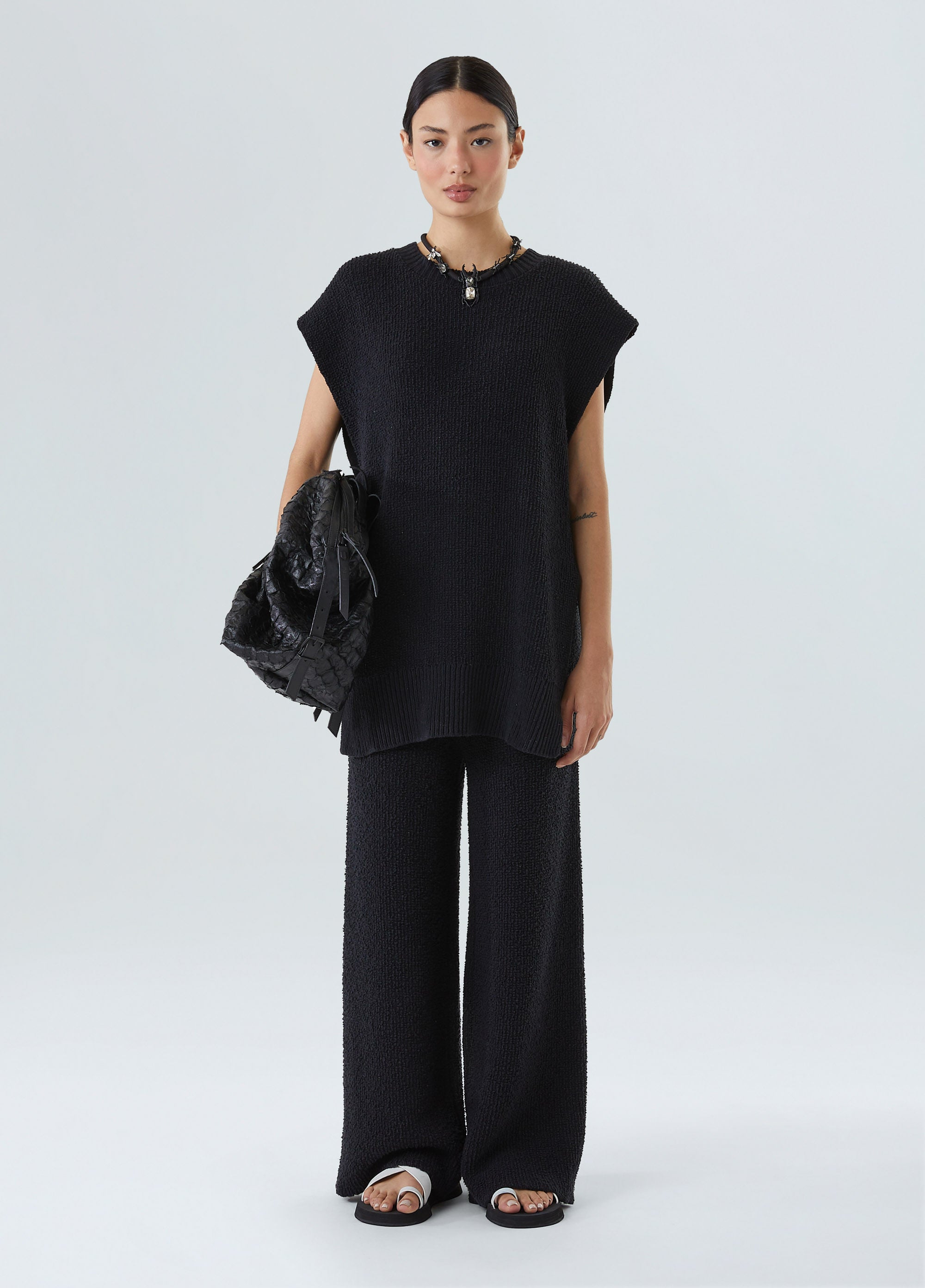 COLETE TRICOT BOUCLET PRETO