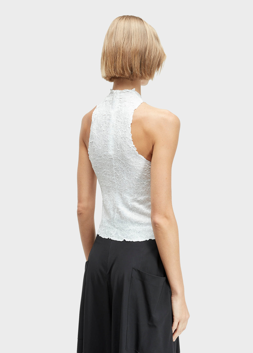 BLUSA RAGLAN PLISSADO CRUNCH OFF-WHITE