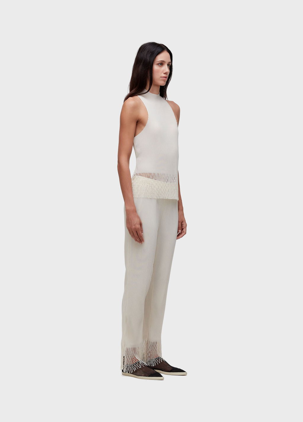 BLUSA RAGLAN GOLA PLISSE OFF-WHITE