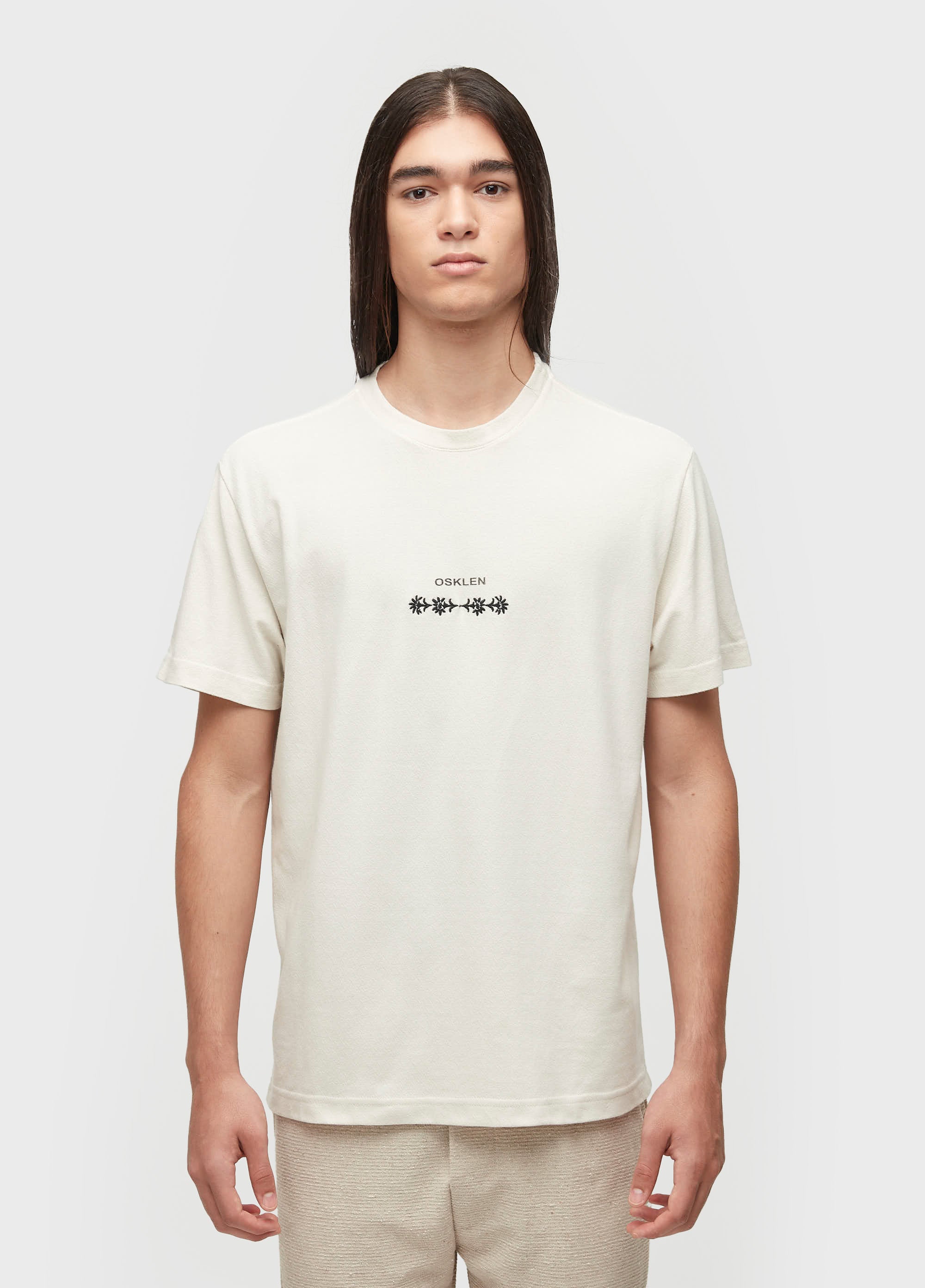 T-SHIRT VINTAGE FLOWER EMBROIDERED MC