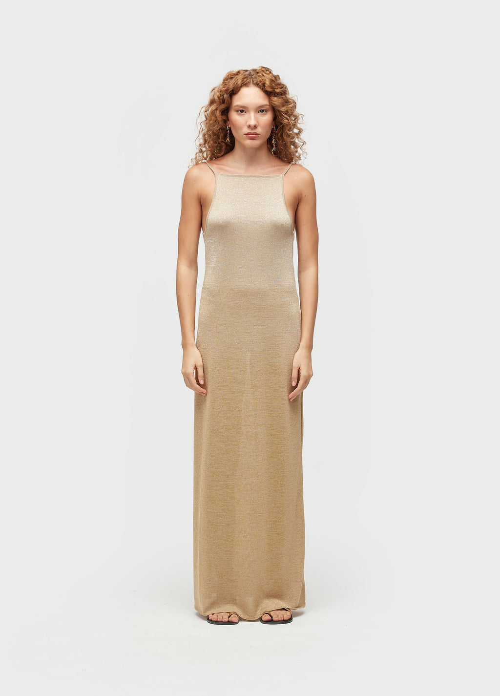 VESTIDO LONGO TRICOT LUREX