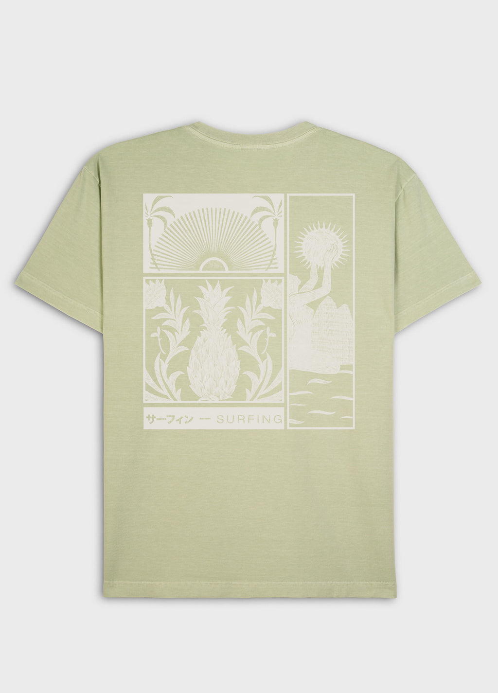 T-SHIRT STONE STAMP MC VERDE VENTO