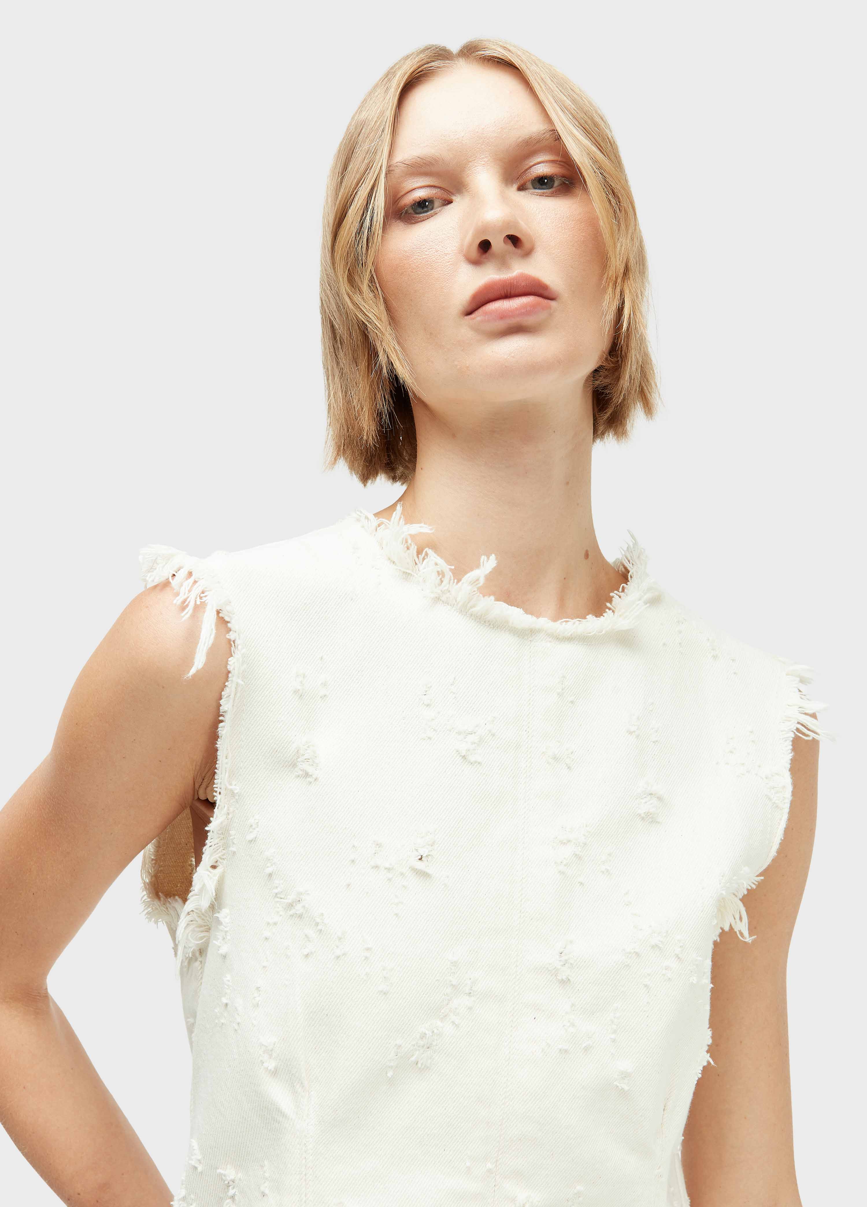 BLUSA SLEEVELESS DENIN TEXTURE