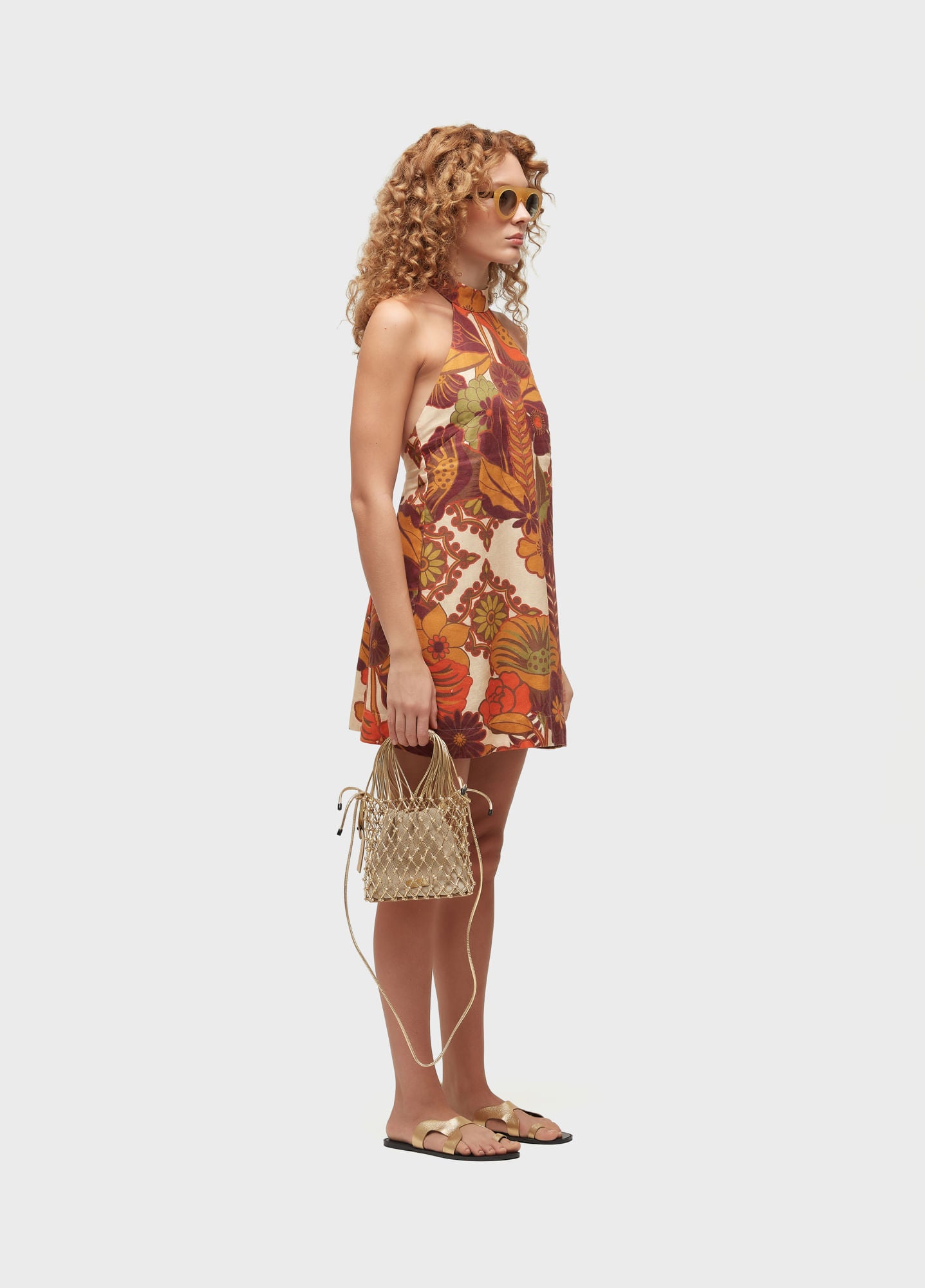 VESTIDO CURTO GOLA GARDEN PARTY