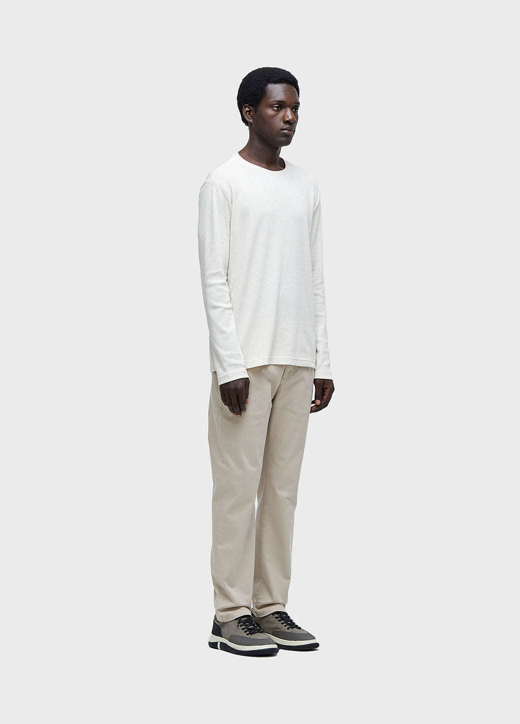 T-SHIRT RIBBED JUTA ML NATURAL