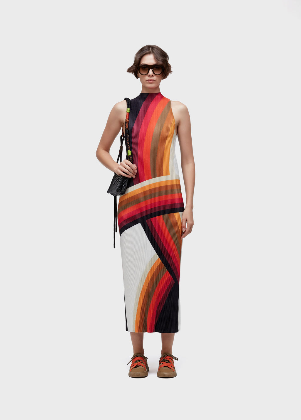 VESTIDO RAGLAN LONGUI PLISSÊ ONDA