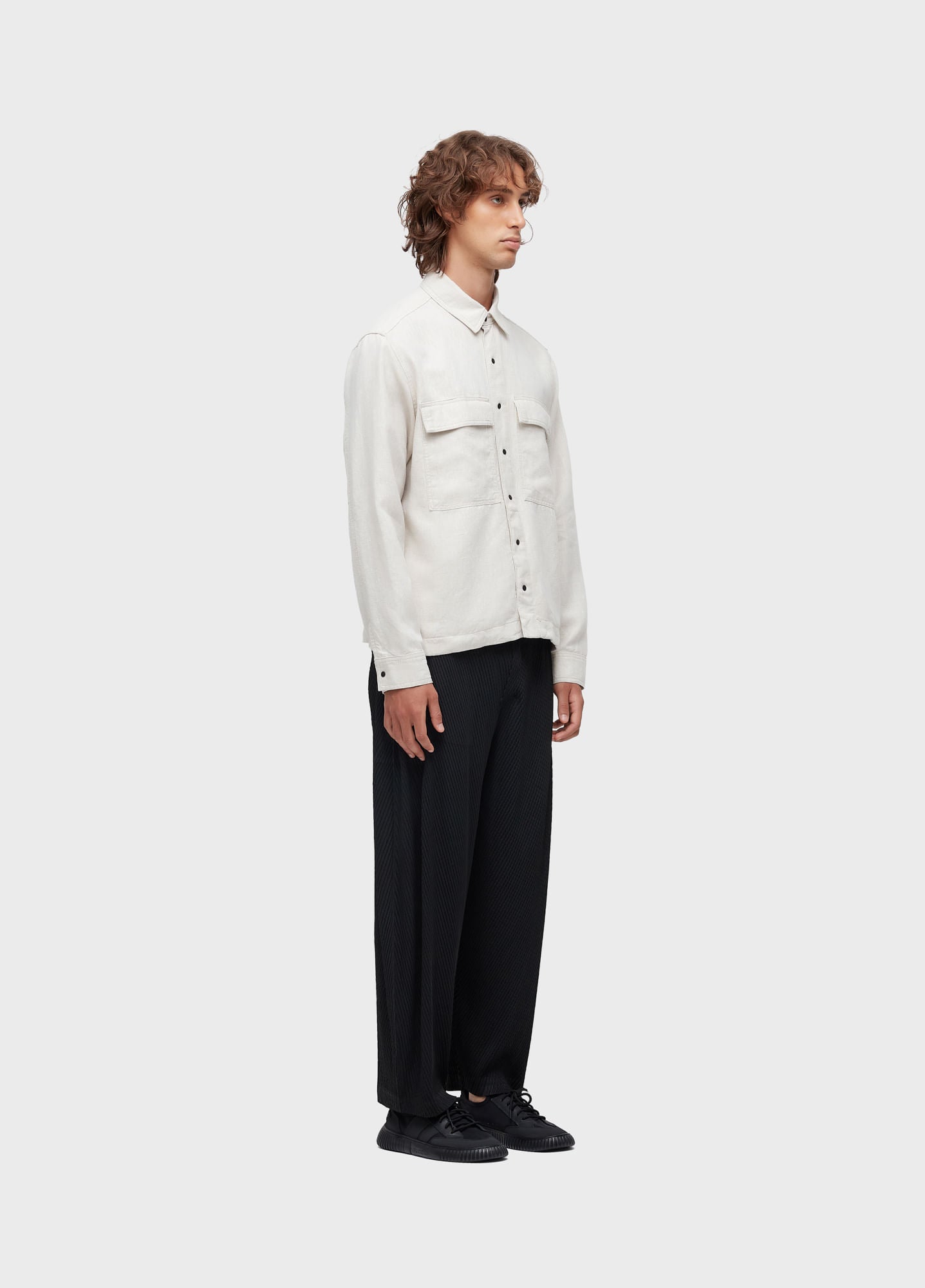 OVERSHIRT UTILITY LINEN NATURAL M