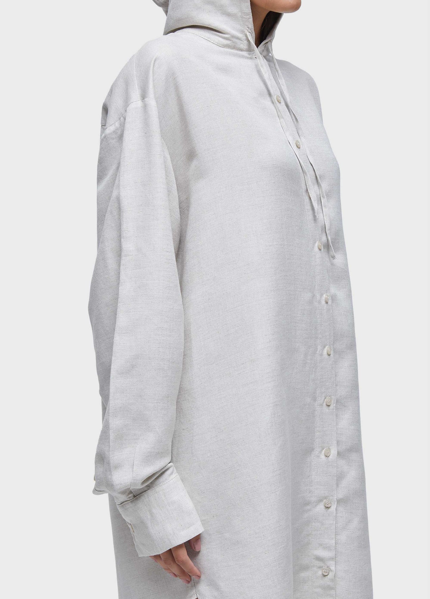 CHEMISE CURTA CAPUZ LINEN