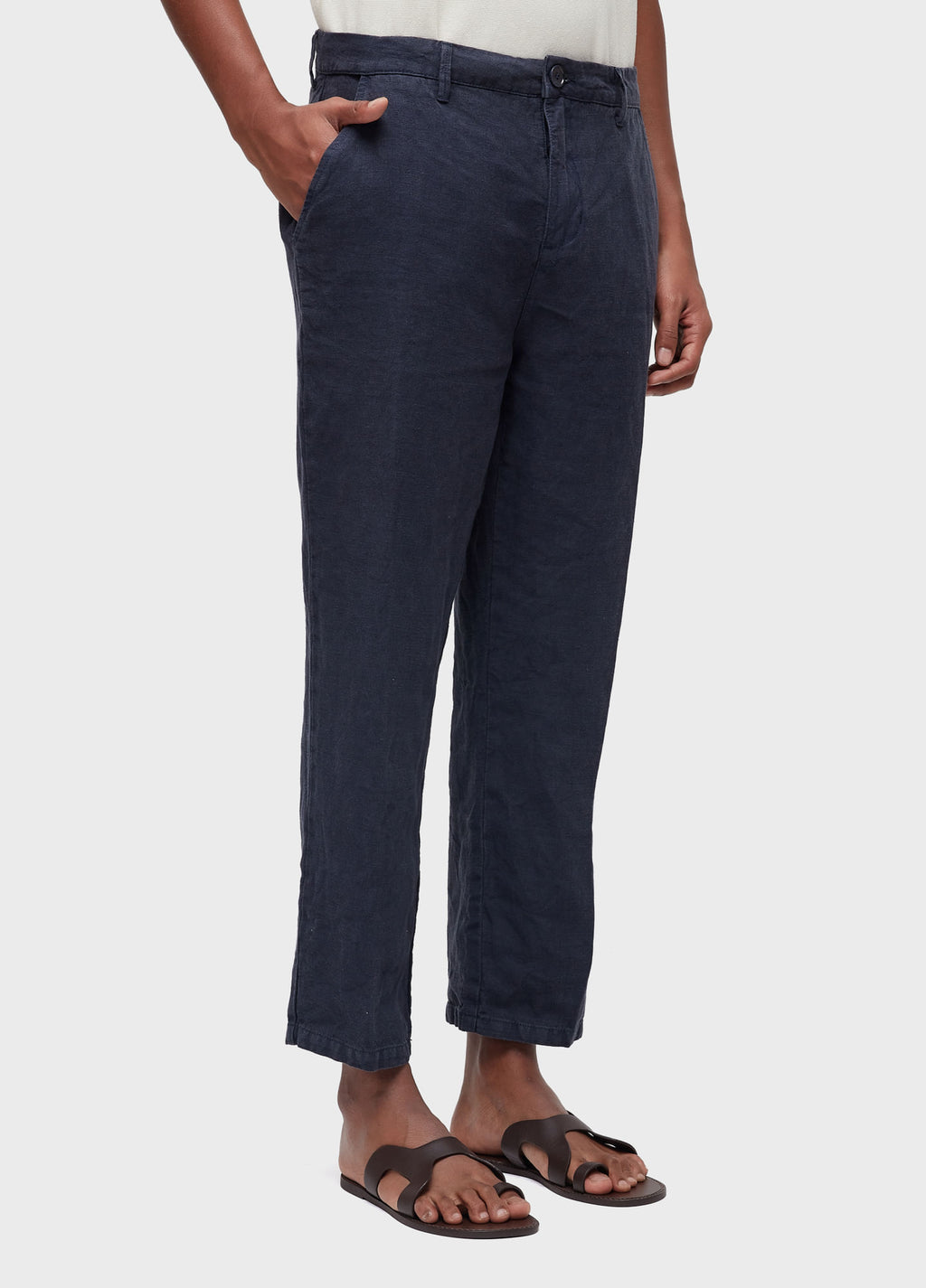 CALÇA AFAIATARIA NEW LINEN CLASSIC MARINHO
