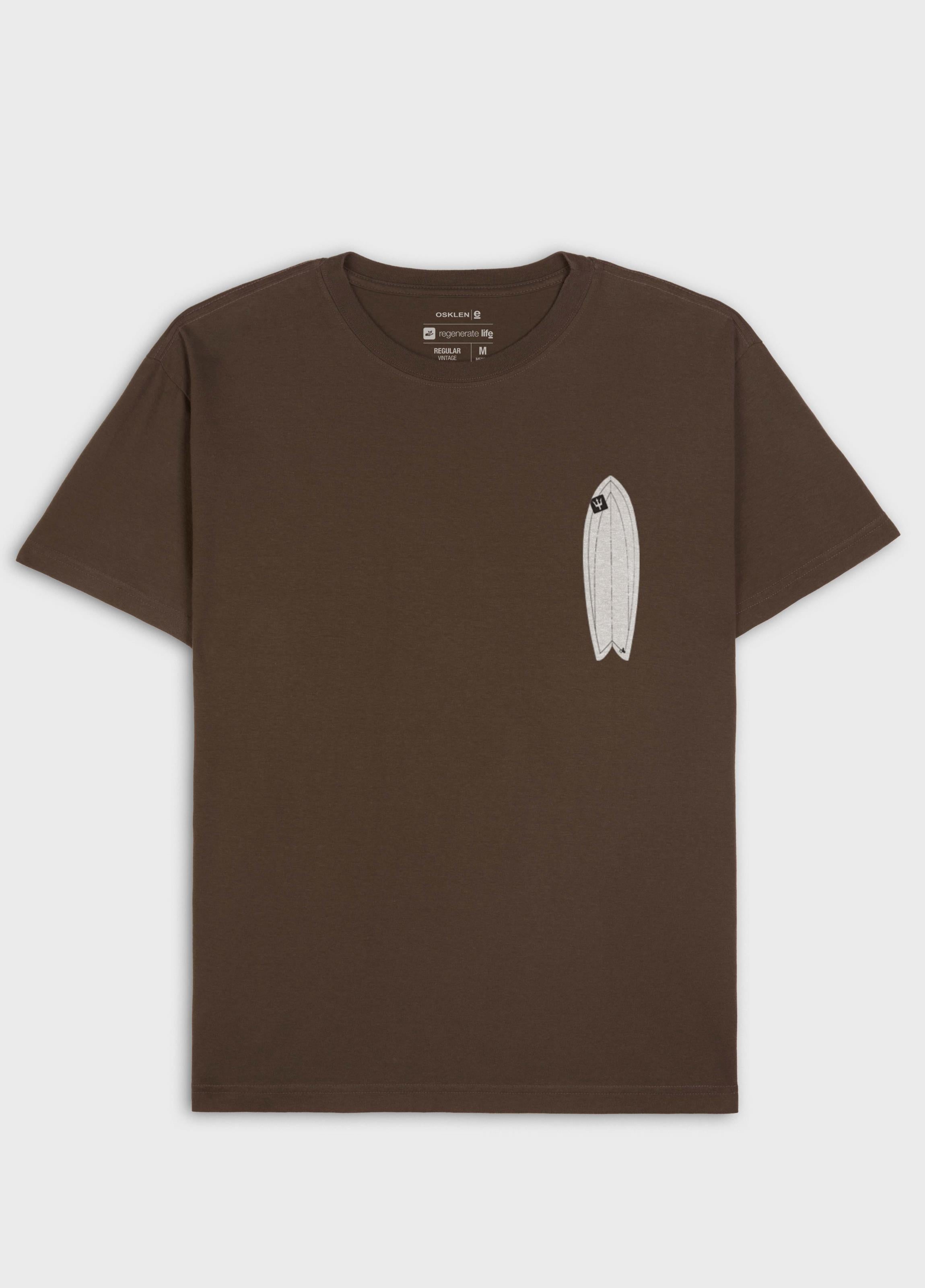 T-SHIRT VINTAGE SHORT BOARD MC MARROM NOZ