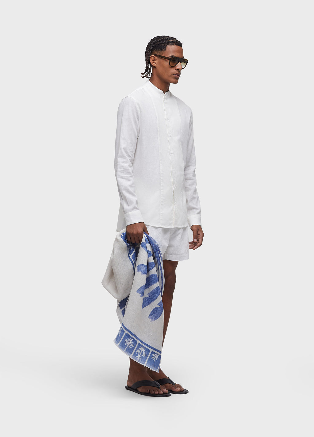 CAMISA SMOKING COTTON ML OFF-WHITE