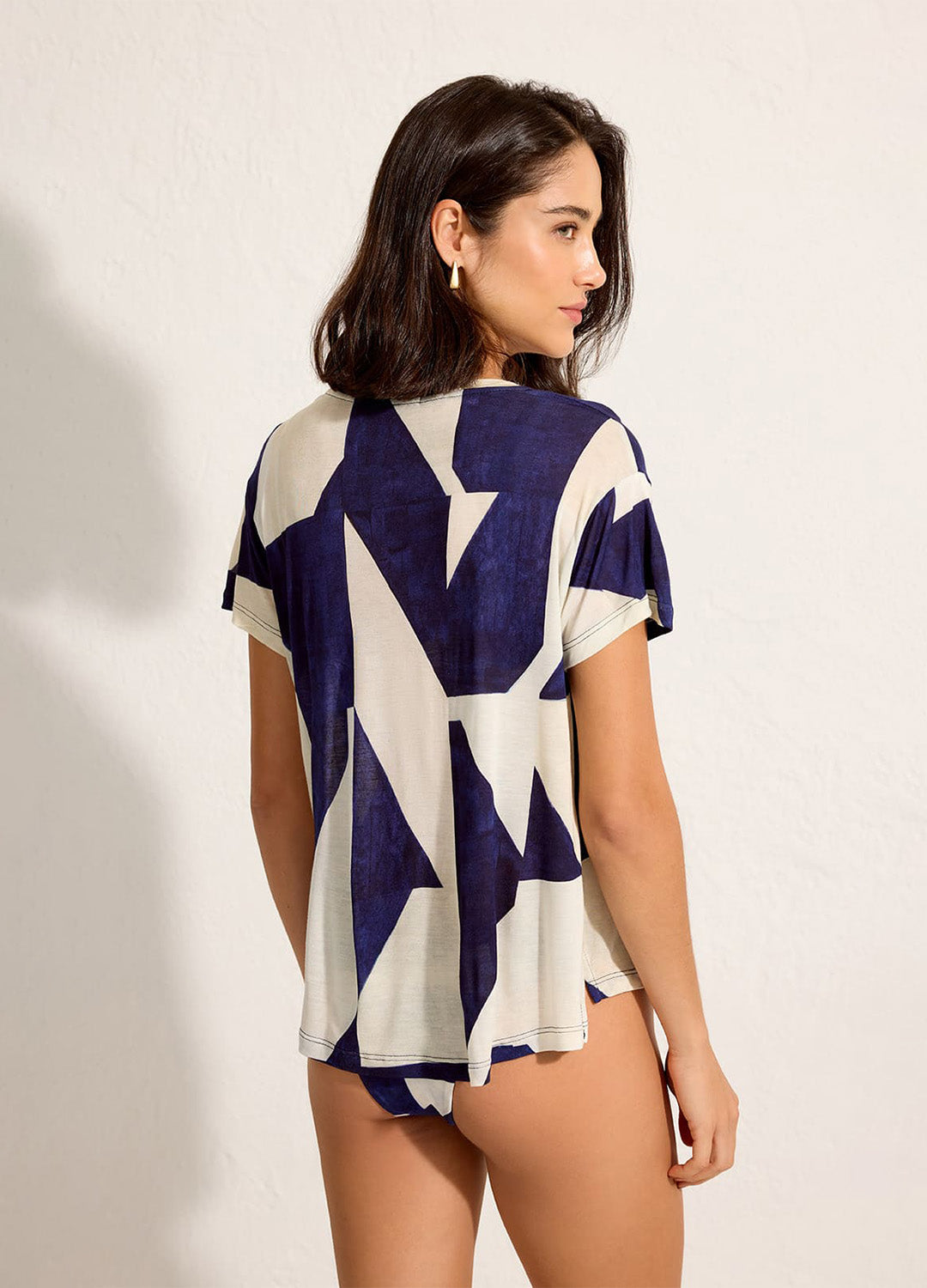 BLUSA QUADRI ABSTRATA