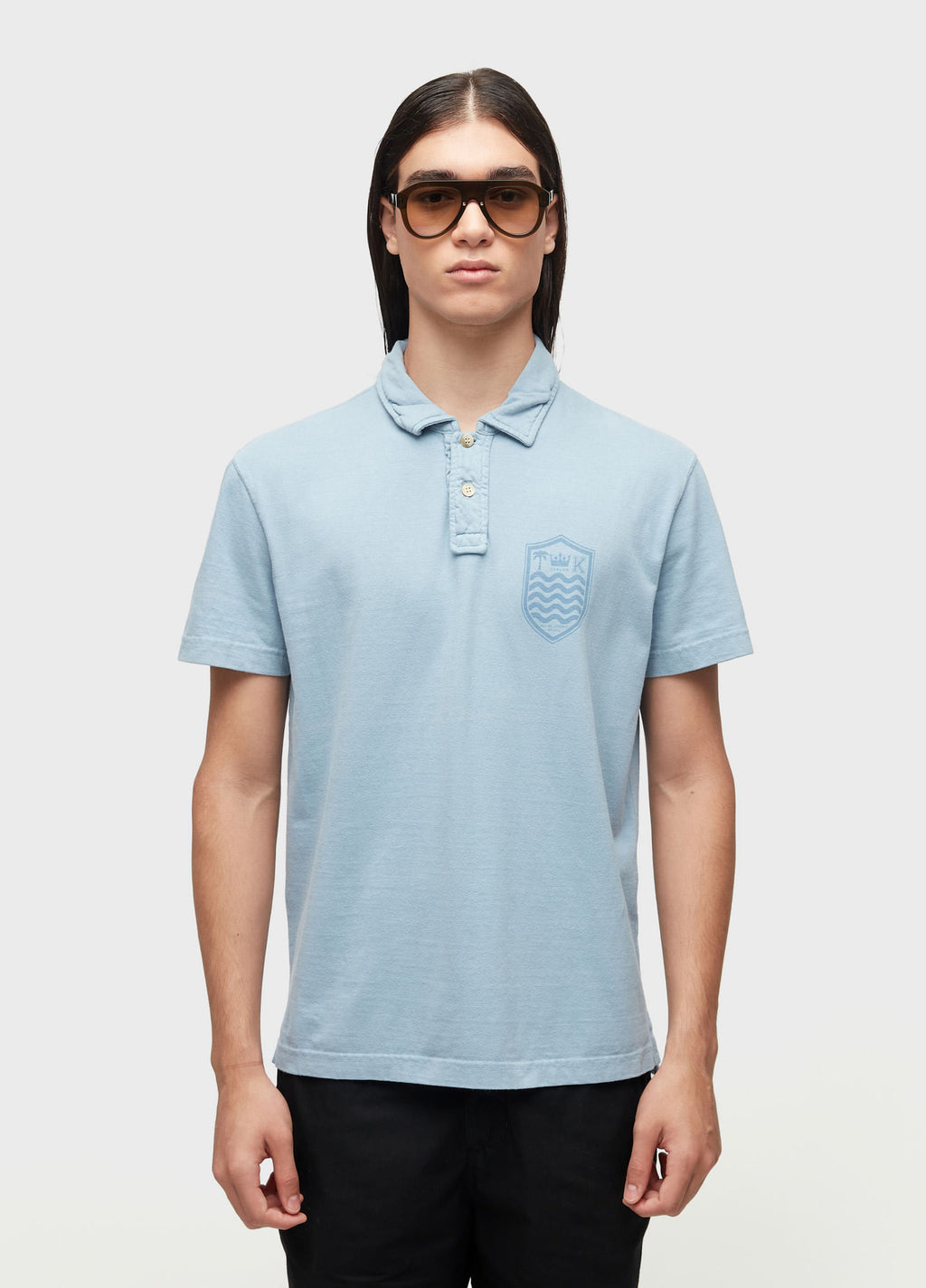 CAMISA POLO STONE MC COLORS AZUL RIO
