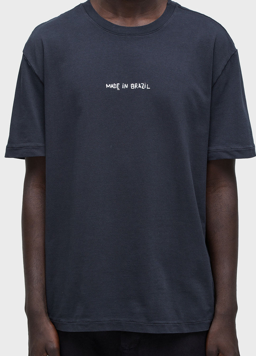 T-SHIRT MADE IN BRAZIL BORDADO MC PRETO