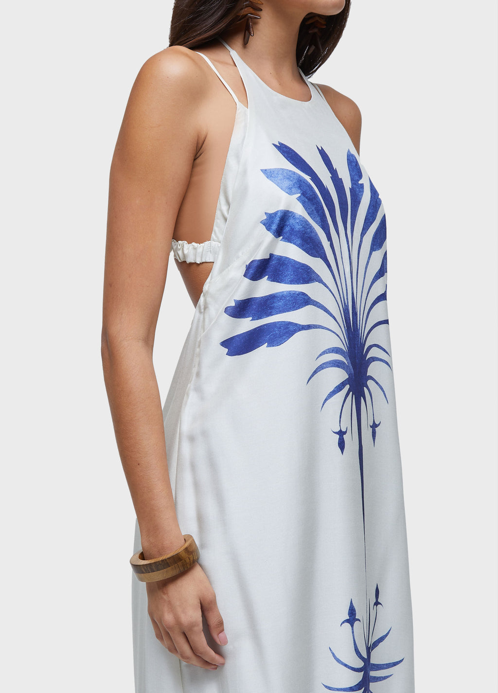 VESTIDO NADADOR AZULEJO OFF-WHITE/AZUL