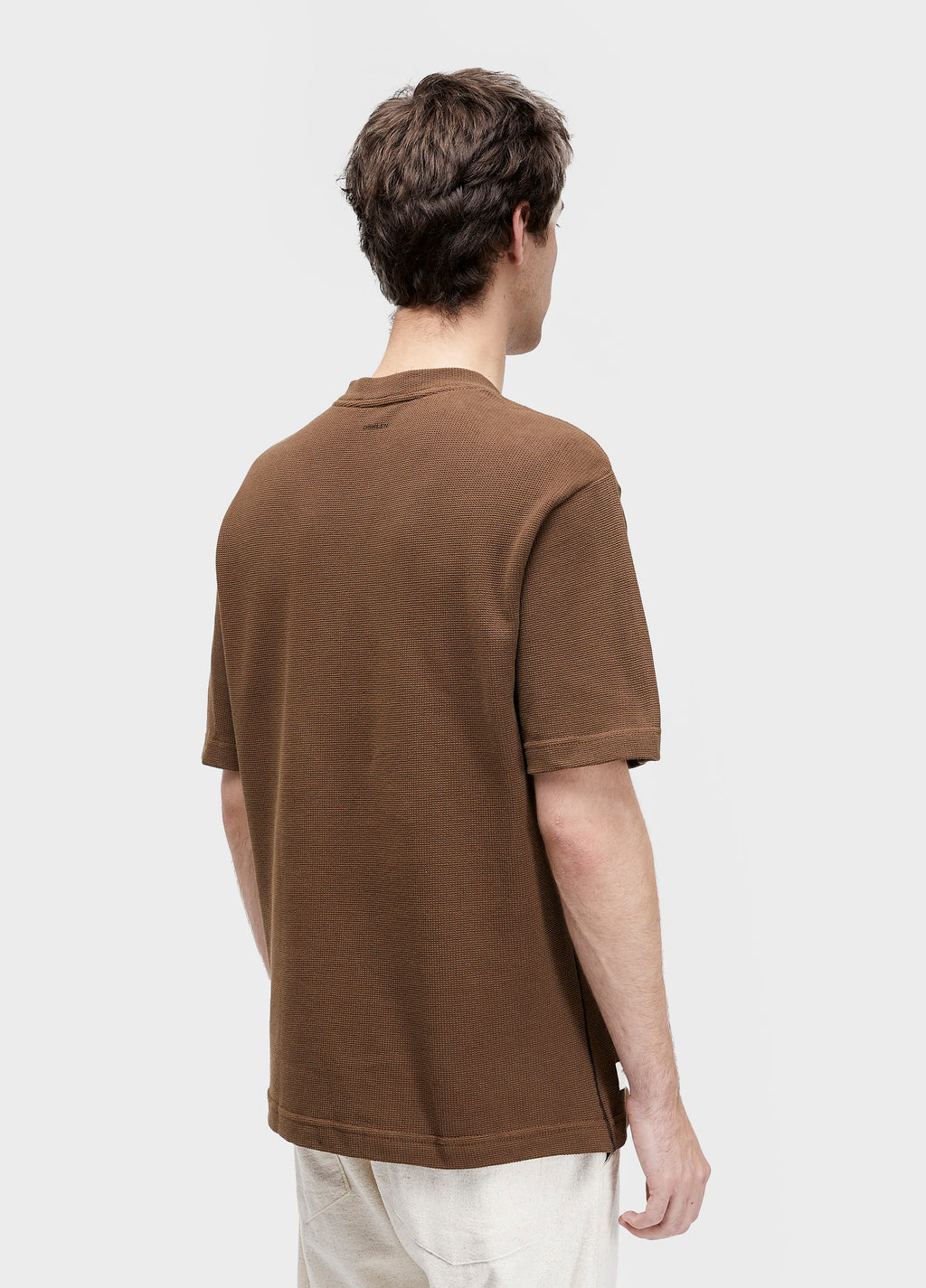 T-SHIRT TOPSTITCH TEXTURE CONTRAST MC
