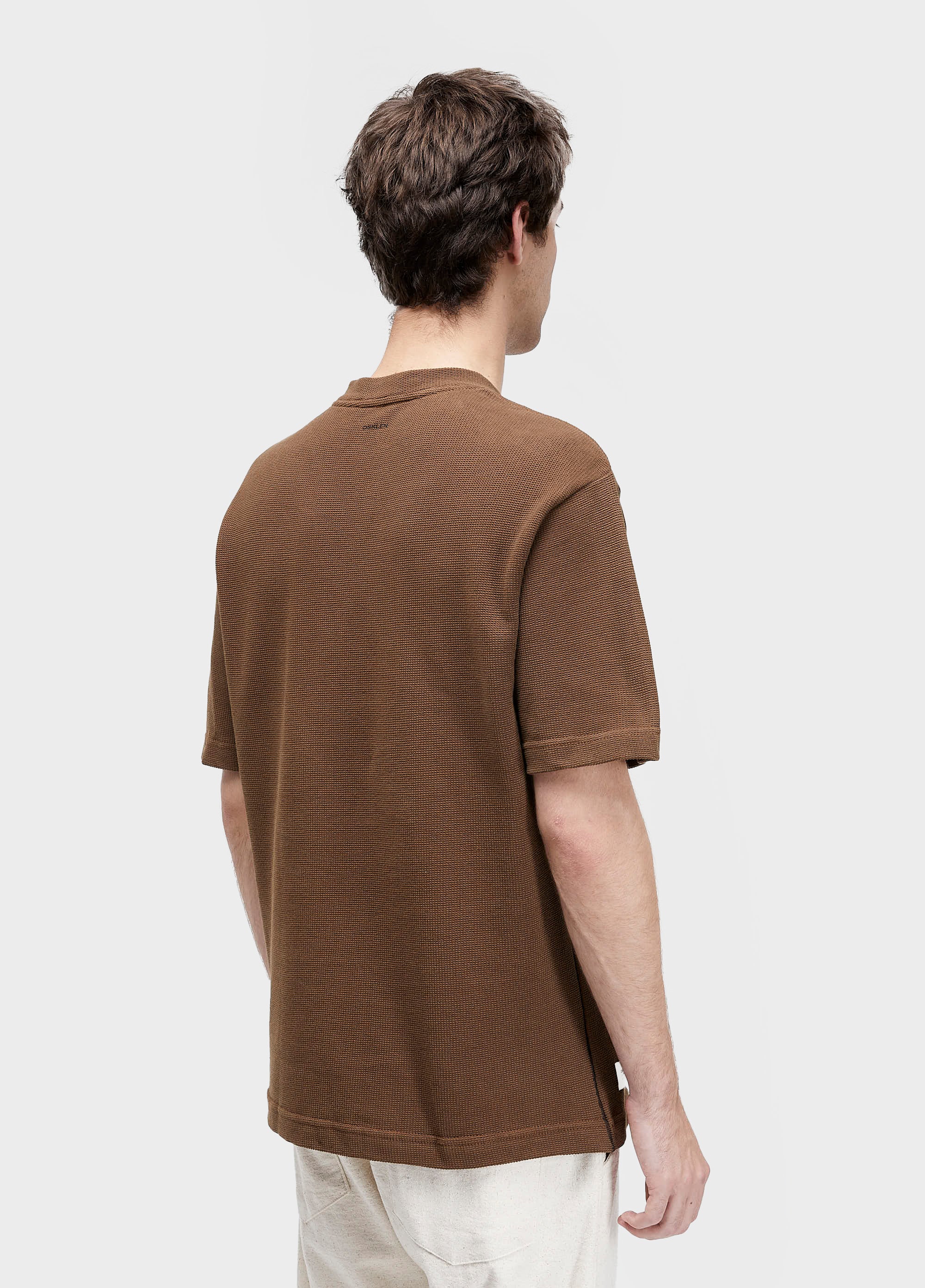 T-SHIRT TOPSTITCH TEXTURE CONTRAST MC