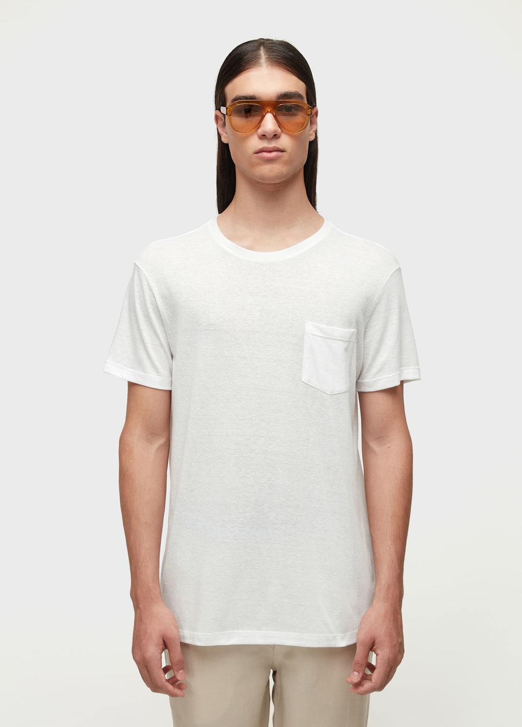 T-SHIRT RUSTIC POCKET E-BASICS MC II OFF-WHITE