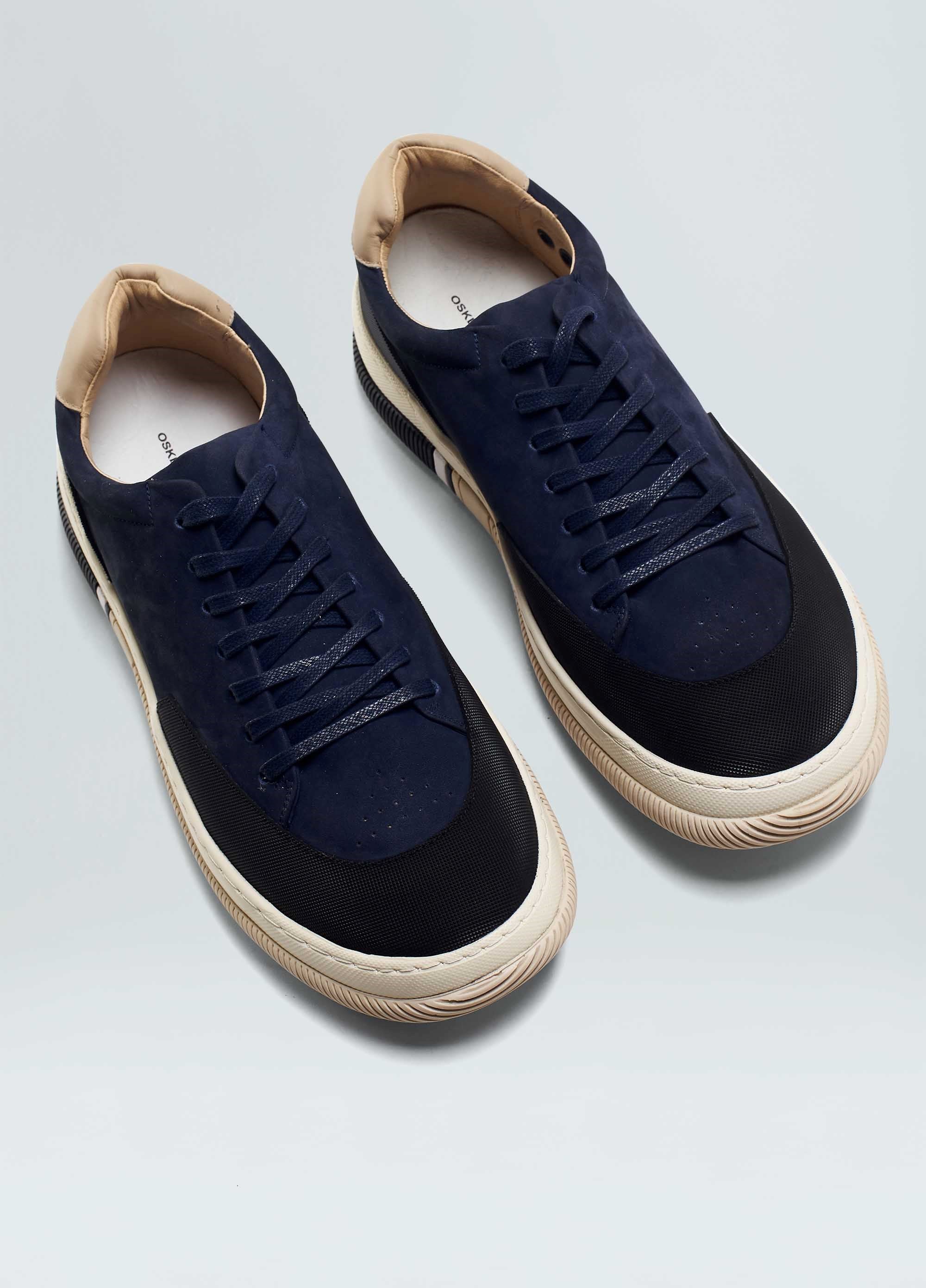 TENIS HYBRID LACES NOBUCK MASC AZUL MARINHO/PRETO/BEGE CLARO