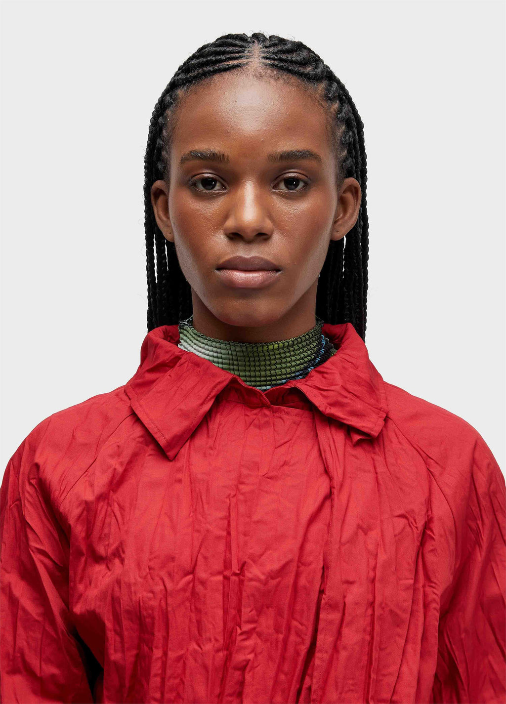 TRENCH COAT WRINKLED TRICOLINE