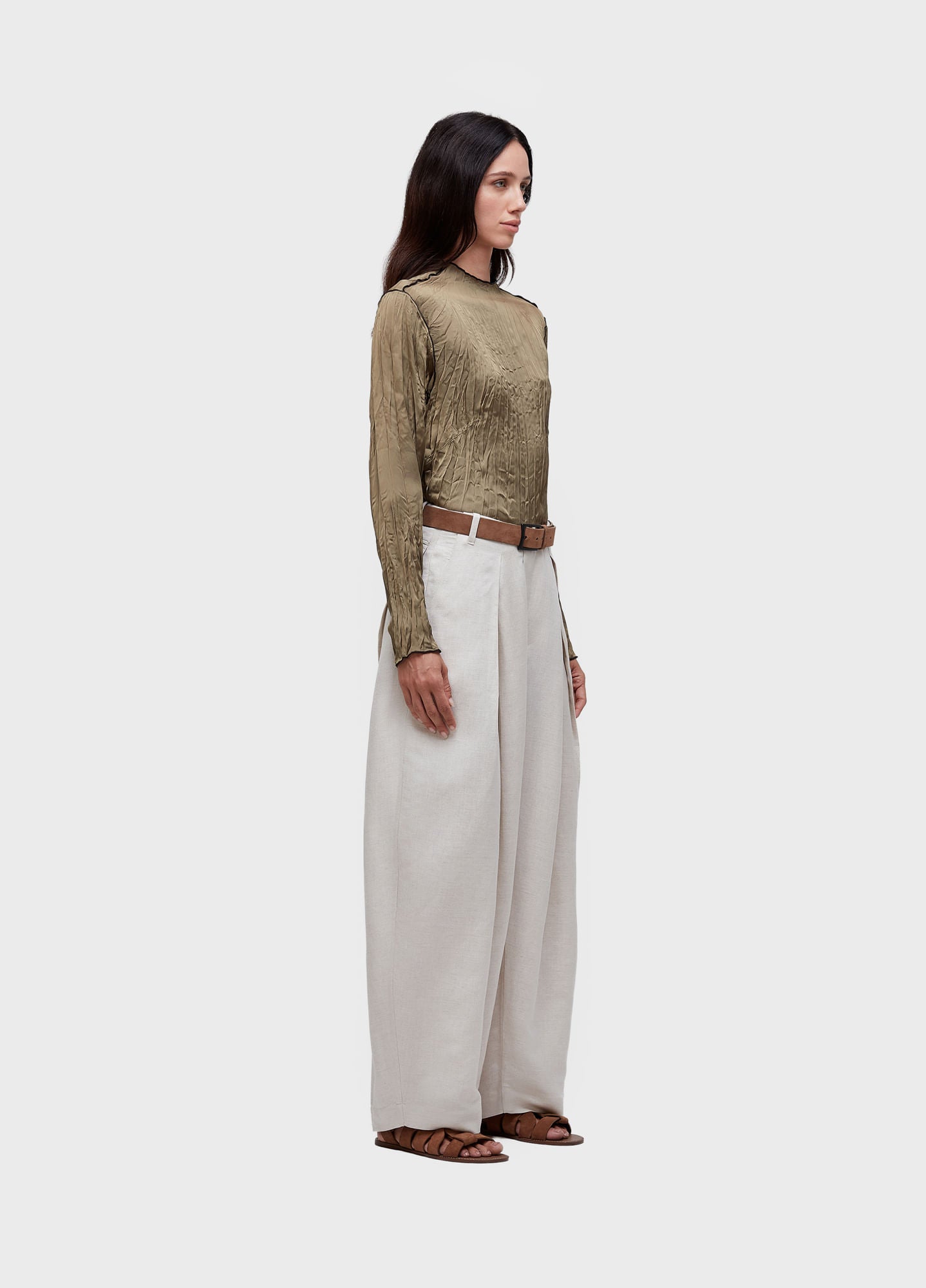 CALÇA LINEN PREGAS