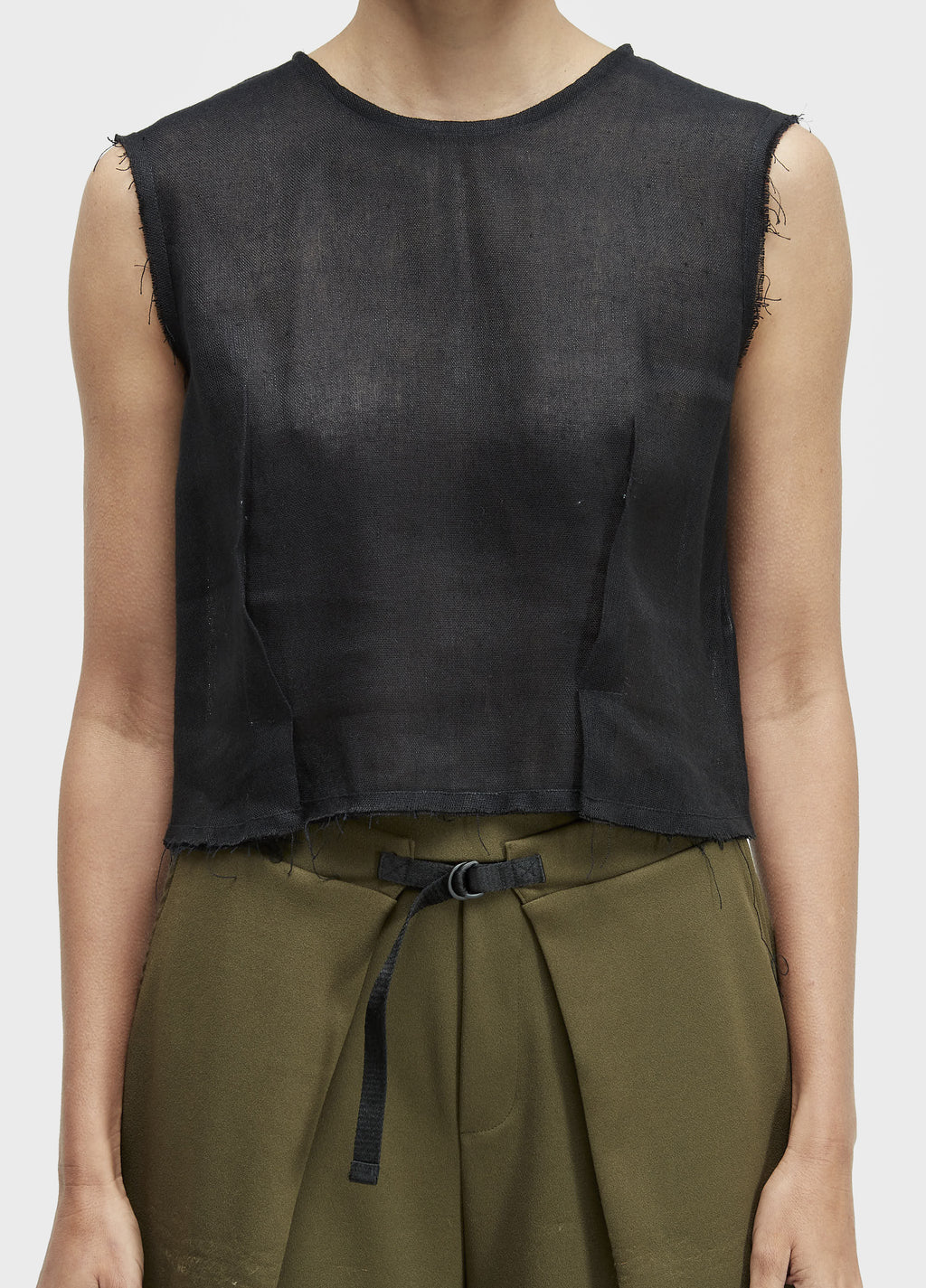 BLUSA SLEEVELESS PENCES LINHO RECICLADO