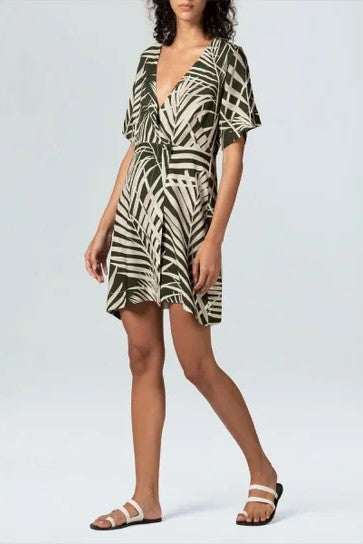 VESTIDO PALM LEAF INVERSE CURTO