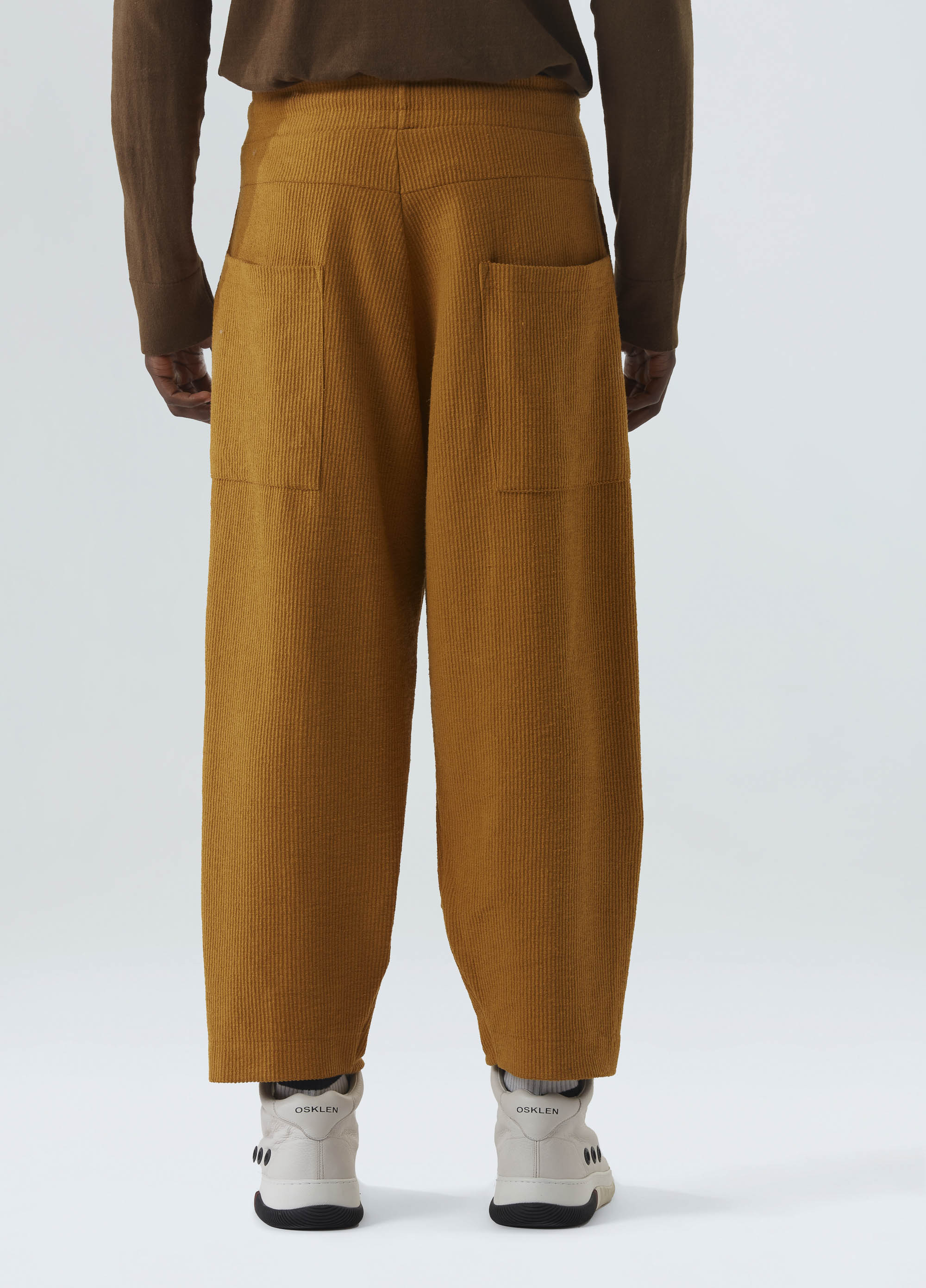 CALCA EMBOSSED STRIPES MOSTARDA