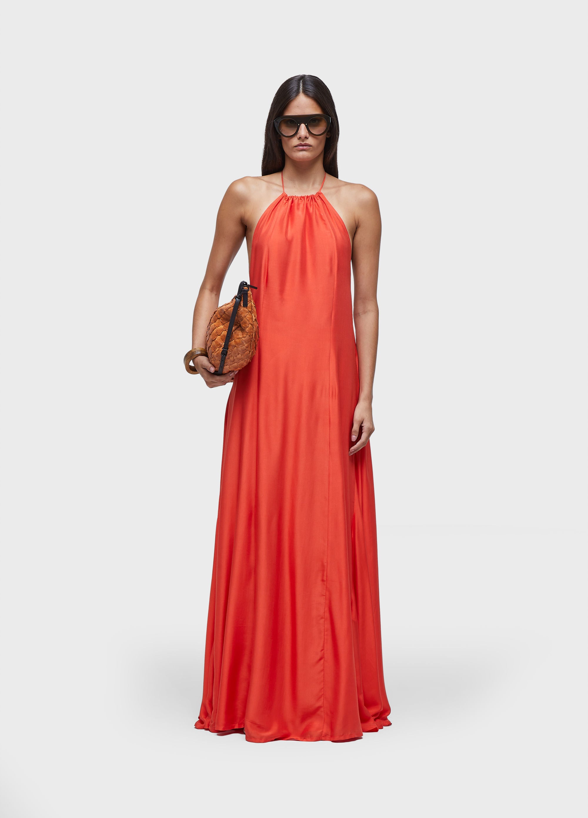 VESTIDO NADADOR AMPLO LONGO VERMELHO