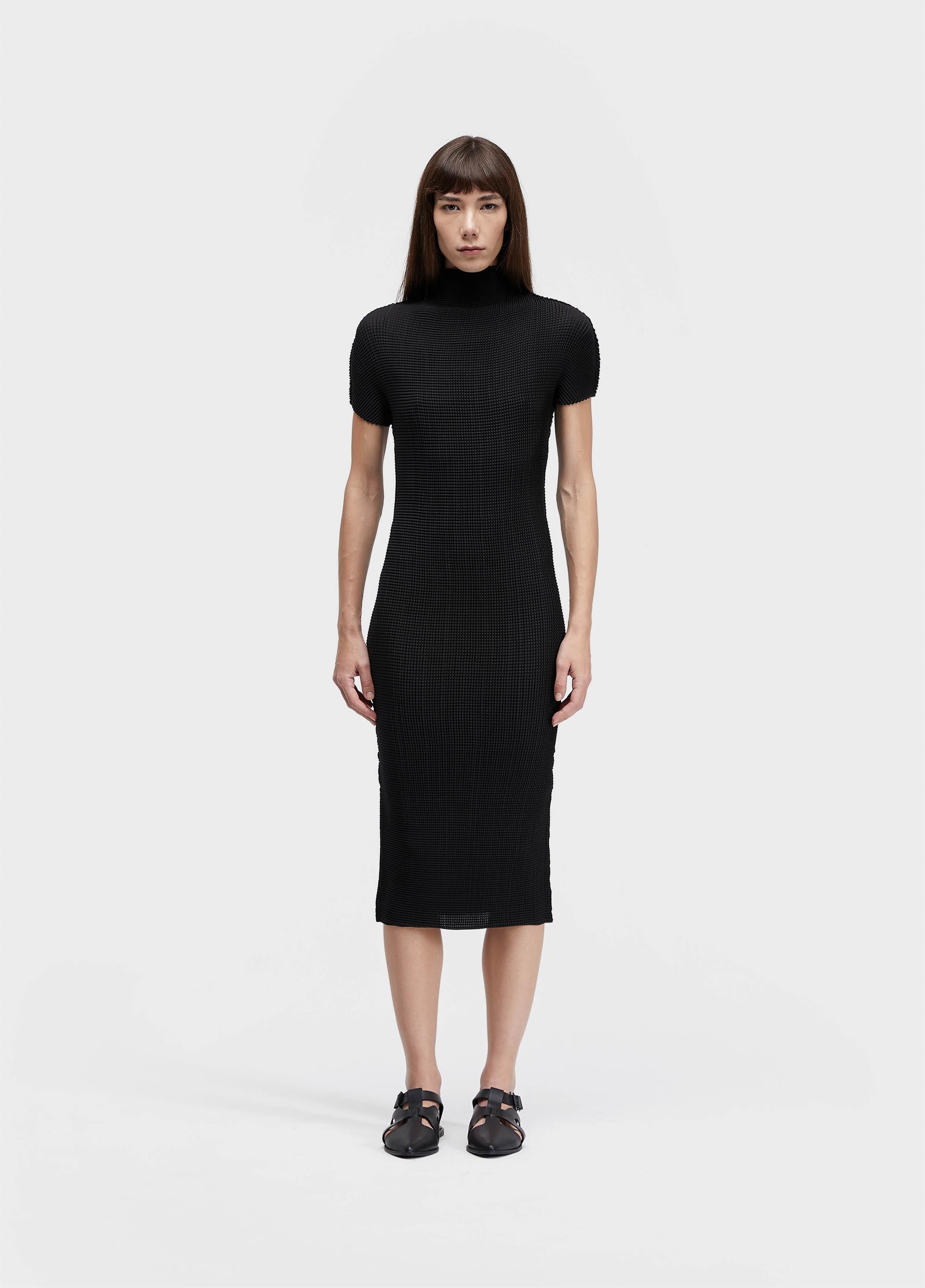 VESTIDO MC MIDI PIXEL PRETO