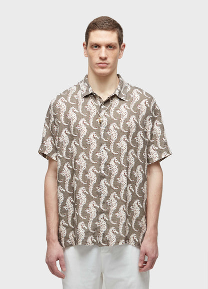 CAMISA LINEN SEAHORSE GREEN MC