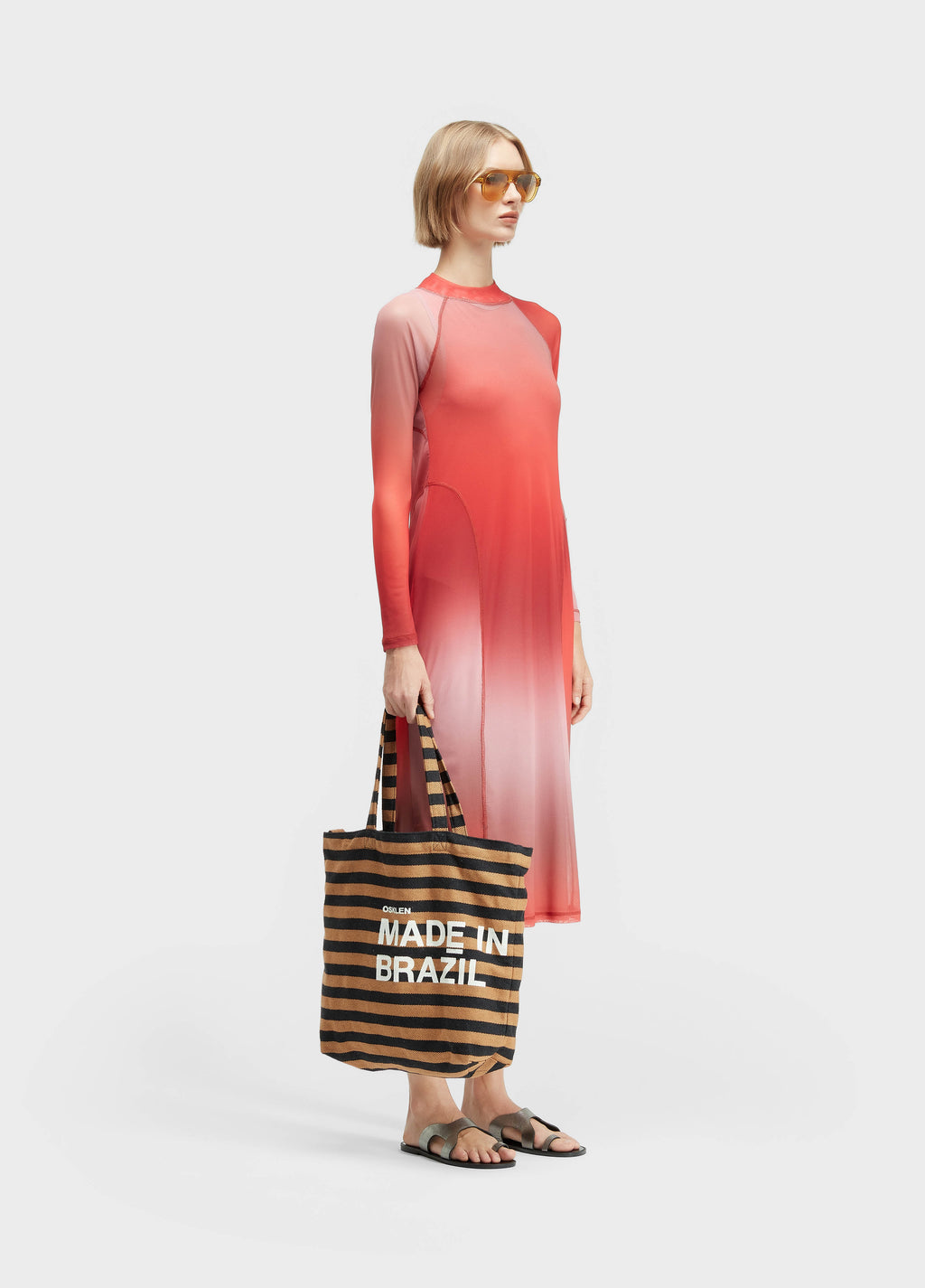 BOLSA TOTE MADE IN BRAZIL BLACK STRIPES