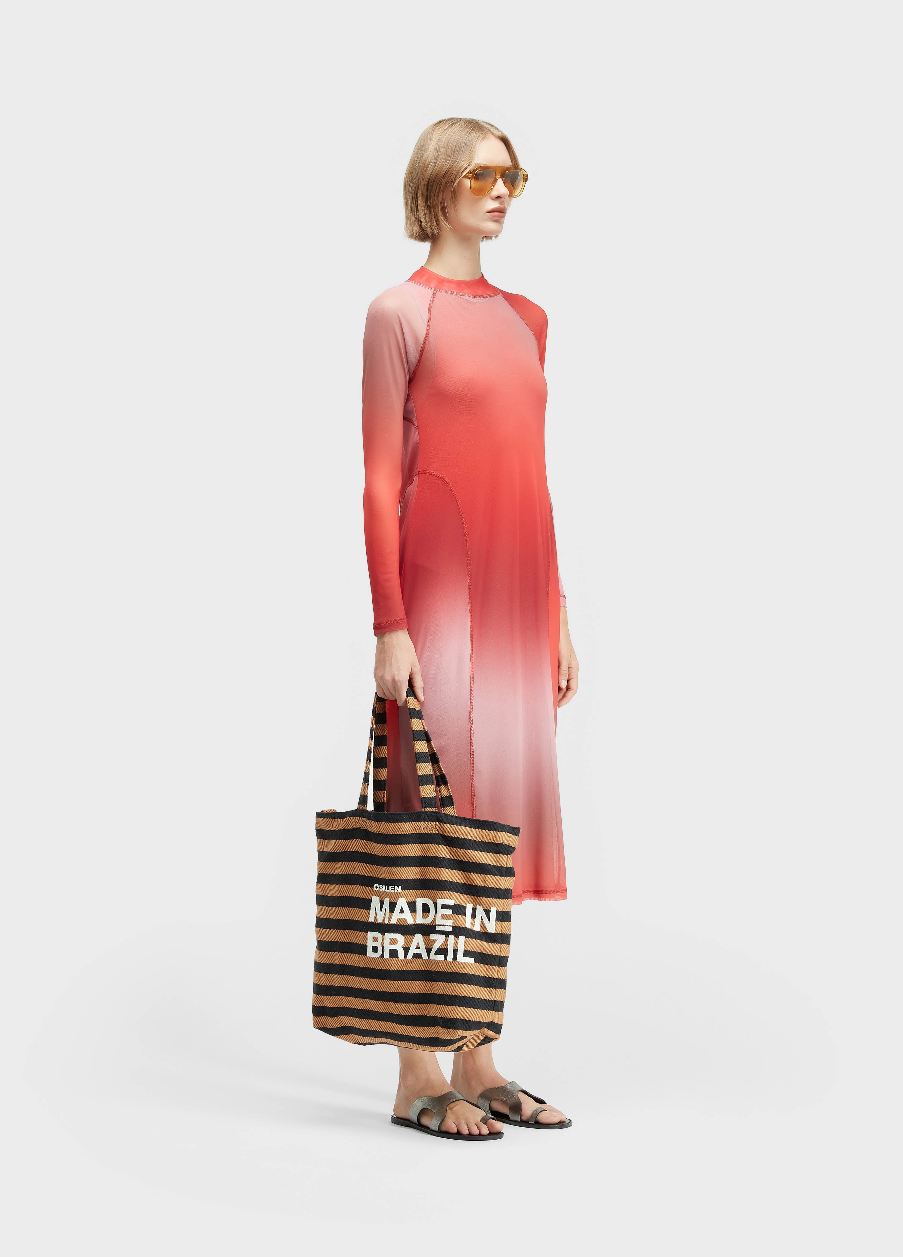 BOLSA TOTE MADE IN BRAZIL BLACK STRIPES