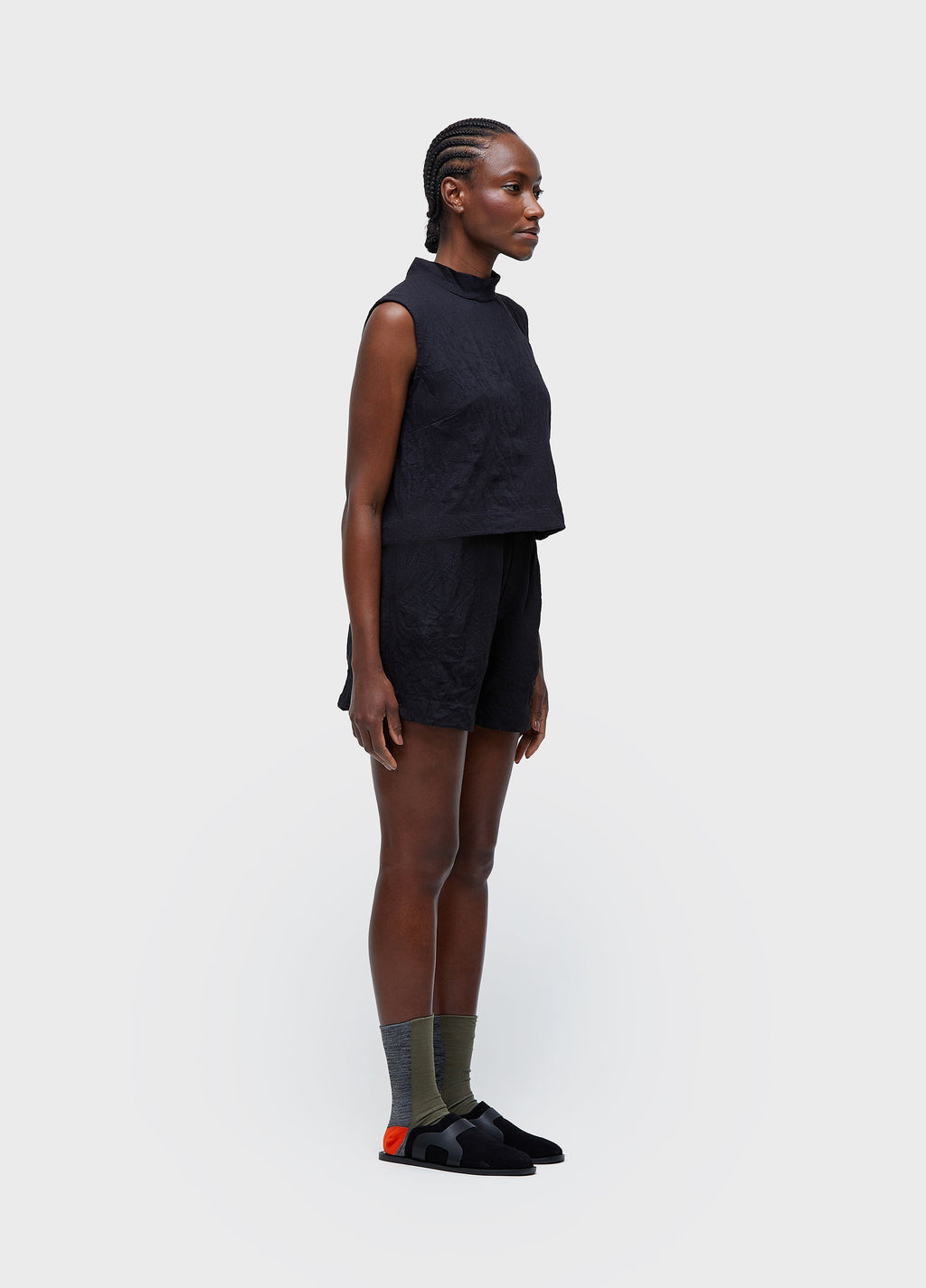 SLEEVELESS GOLA ALTA WRINKLE