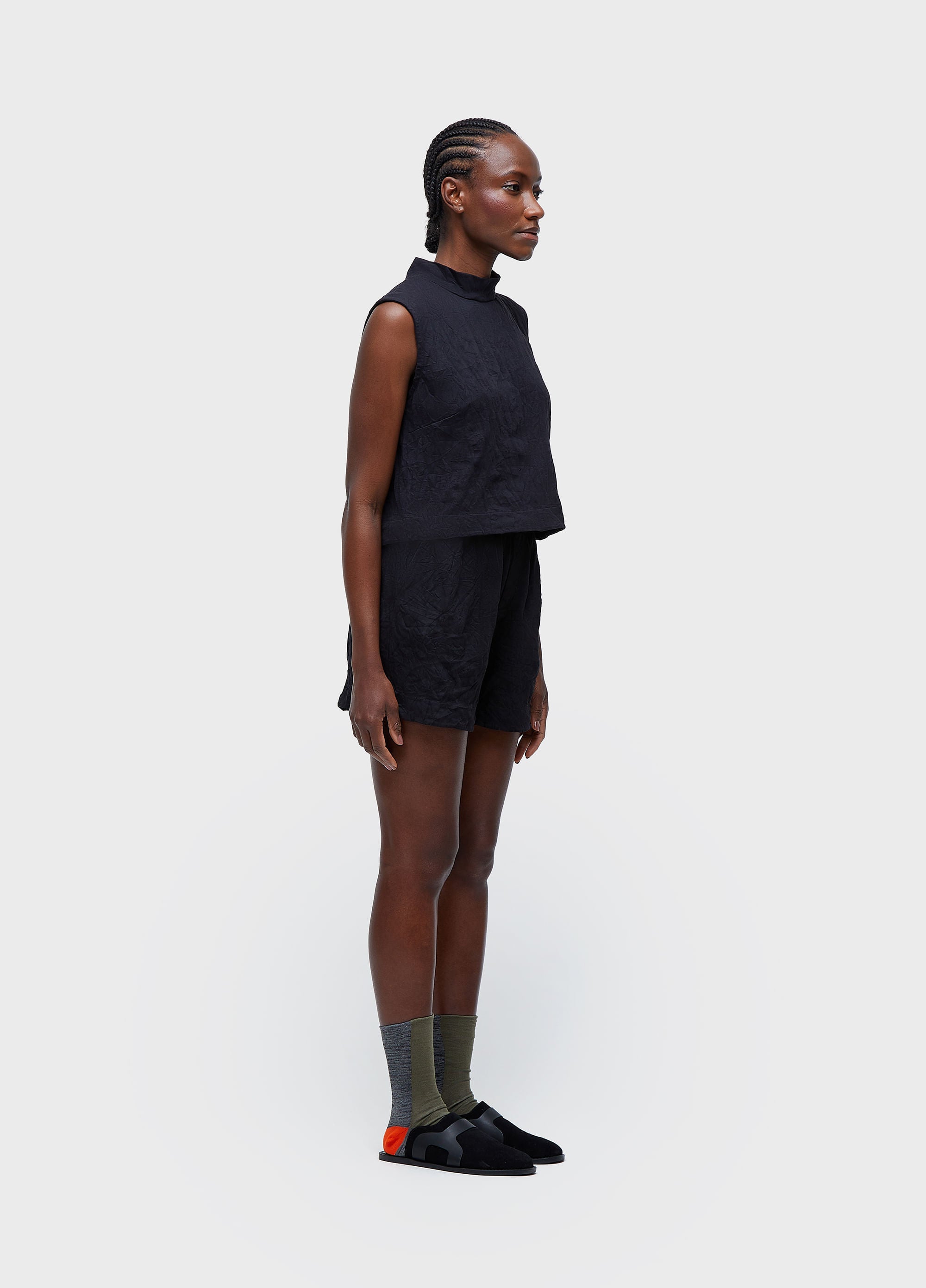 SLEEVELESS GOLA ALTA WRINKLE